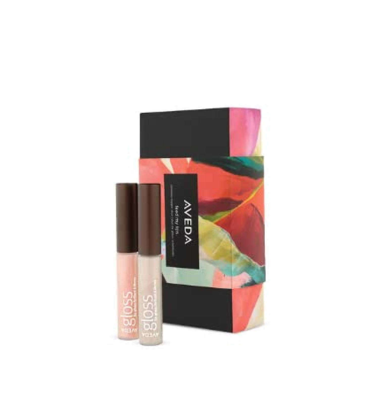 Aveda FEED MY LIPS SHIMMER LIP GLOSS DUO LIMITED EDITION (ROSE GOLD AND SILVER)