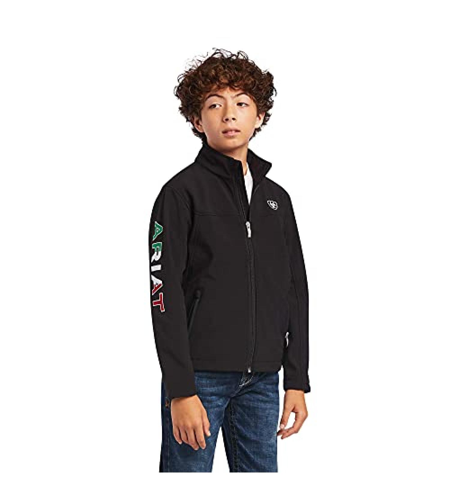 ARIAT Unisex Youth New Team Softshell Mexico Jacket - Water Resistant - Medium Black - Buy Online on GoSupps.com