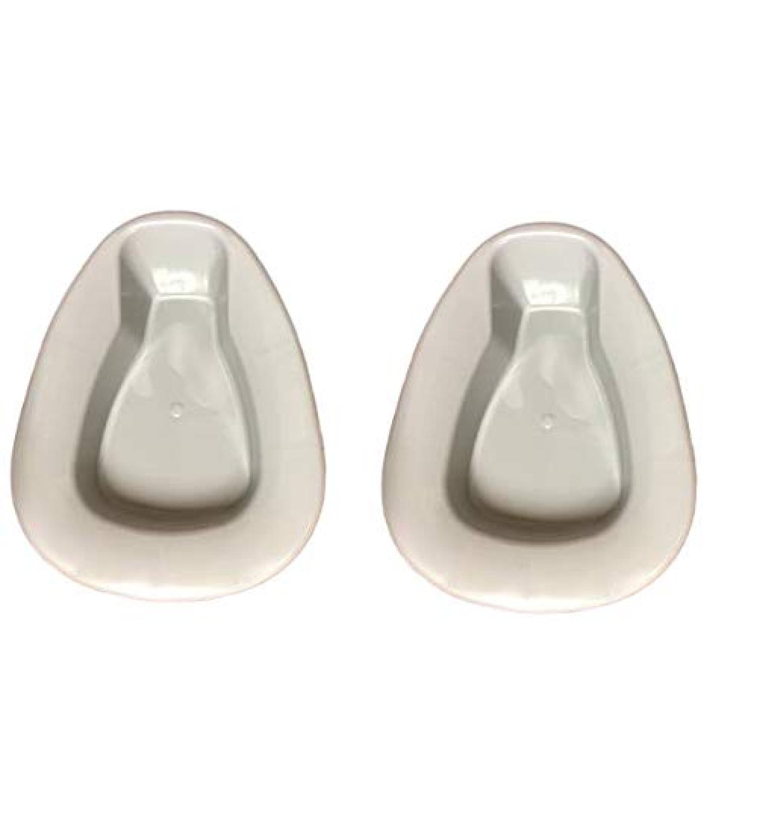 Heavy Duty Plastic Stackable Bedpan, Grey (2 Pack)