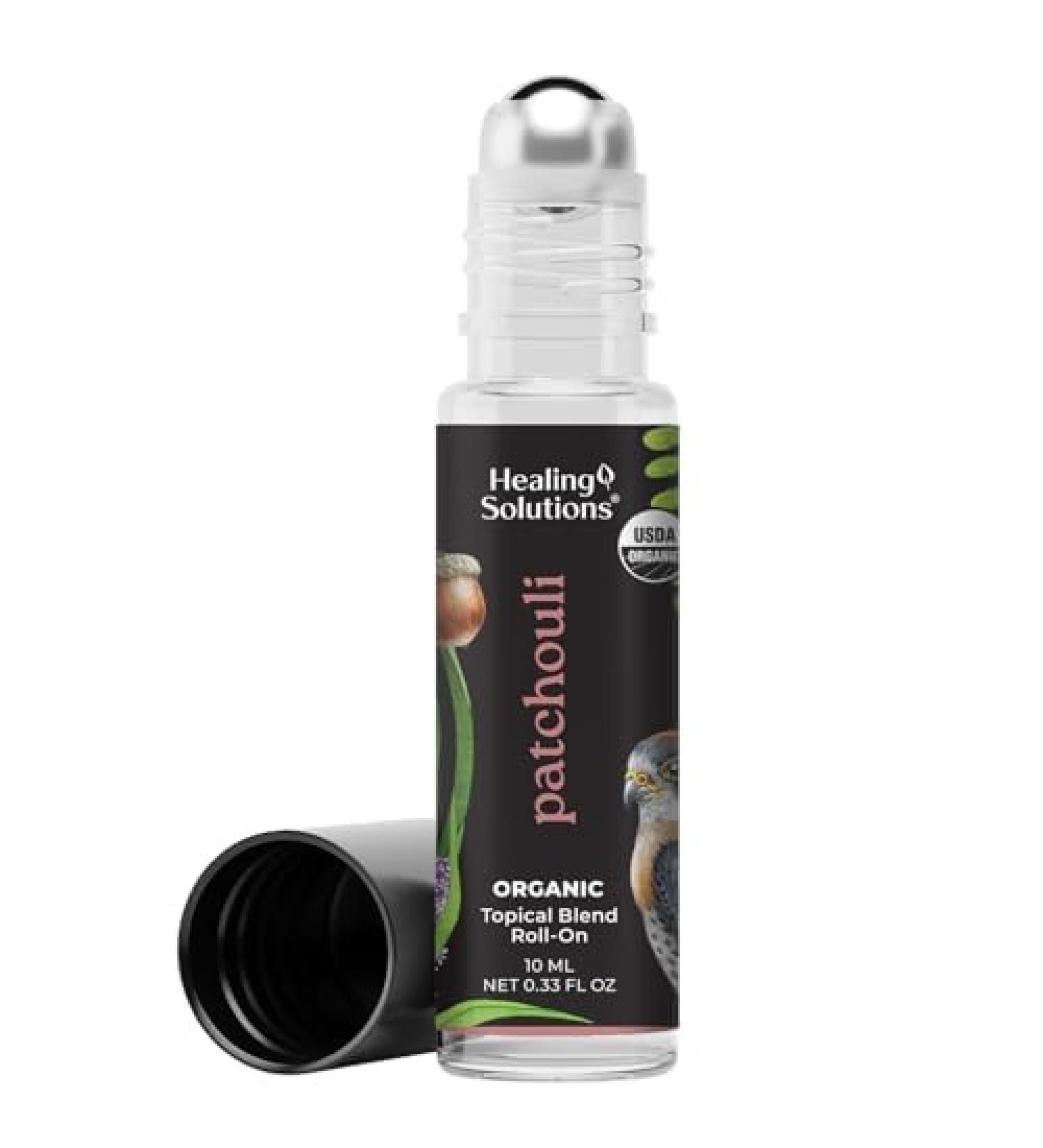 Buy Organic Patchouli Essential Oil Roll On - USDA Certified Calming Meditation & Skin Care - 10ml | Gifts for Women - Buy Online on GoSupps.com