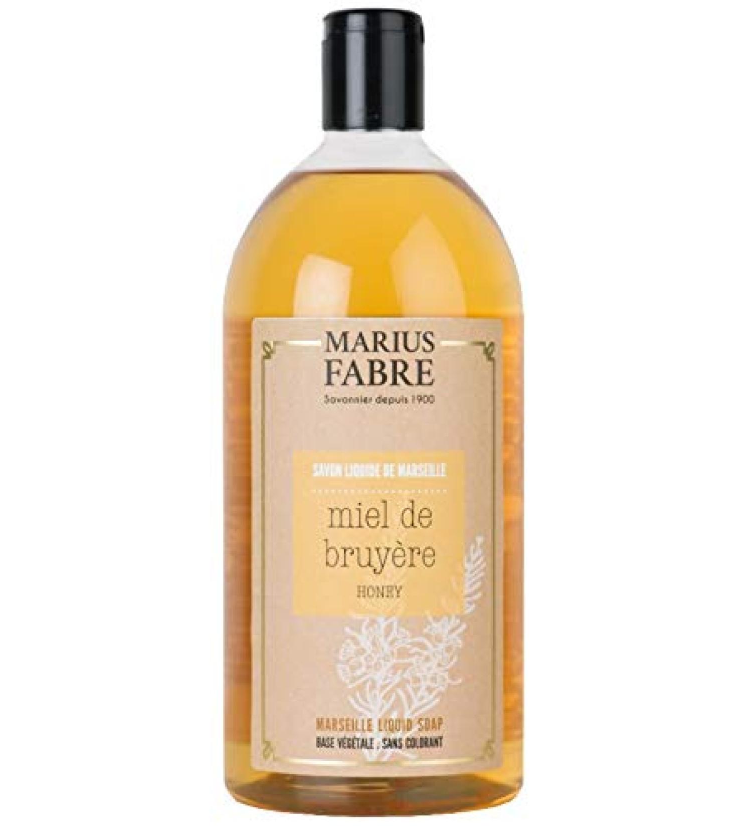 Refill Savon de Marseille liquid "Herbier" Marius Fabre 1000 ml - Heather honey (Miel de bruy re) - Buy Online on GoSupps.com