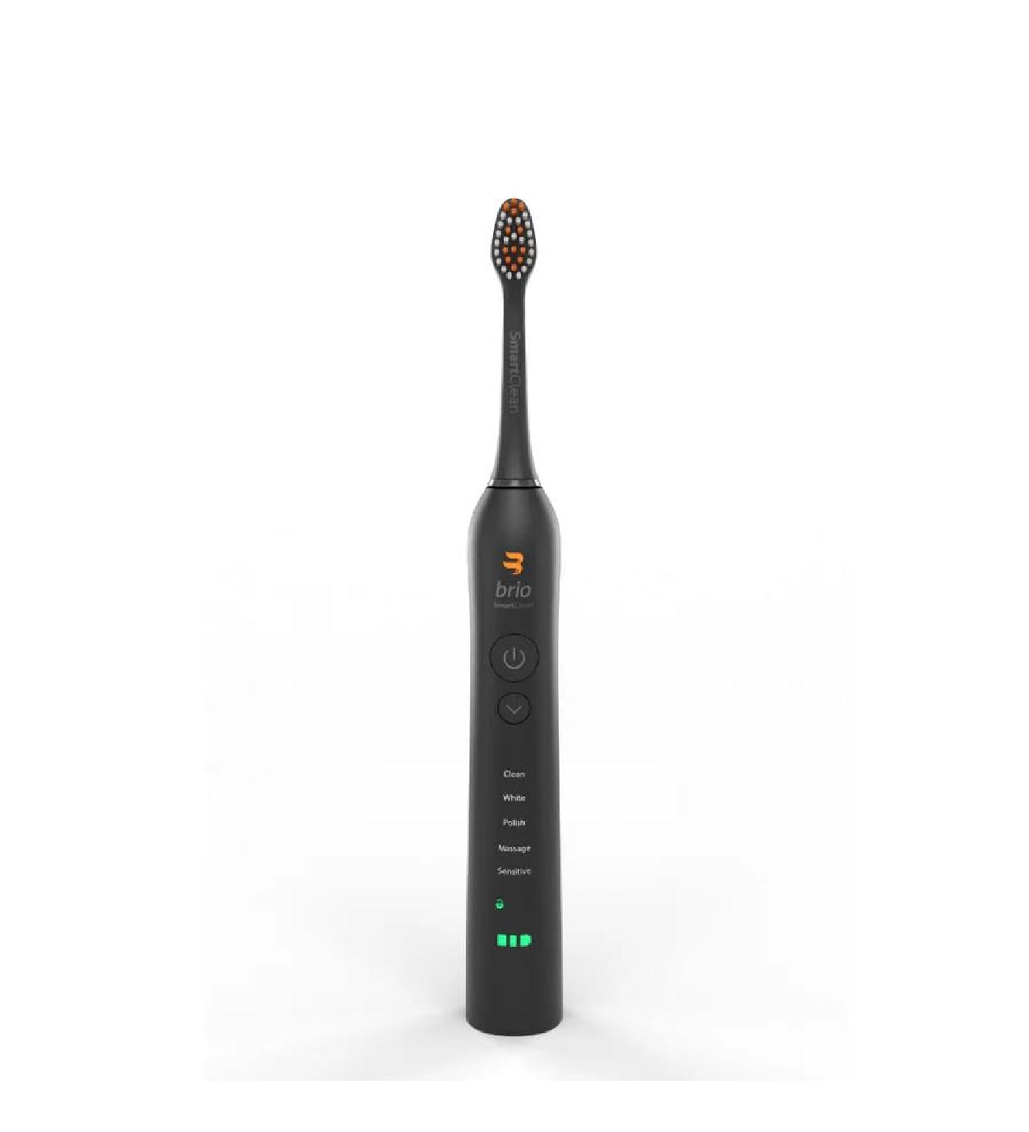 Ollie SmartClean Sonic Toothbrush - Electric Toothbrush for Adults with 5 Modes 6 Weeks Battery & 3 Brush Heads - Black - Buy Online on GoSupps.com