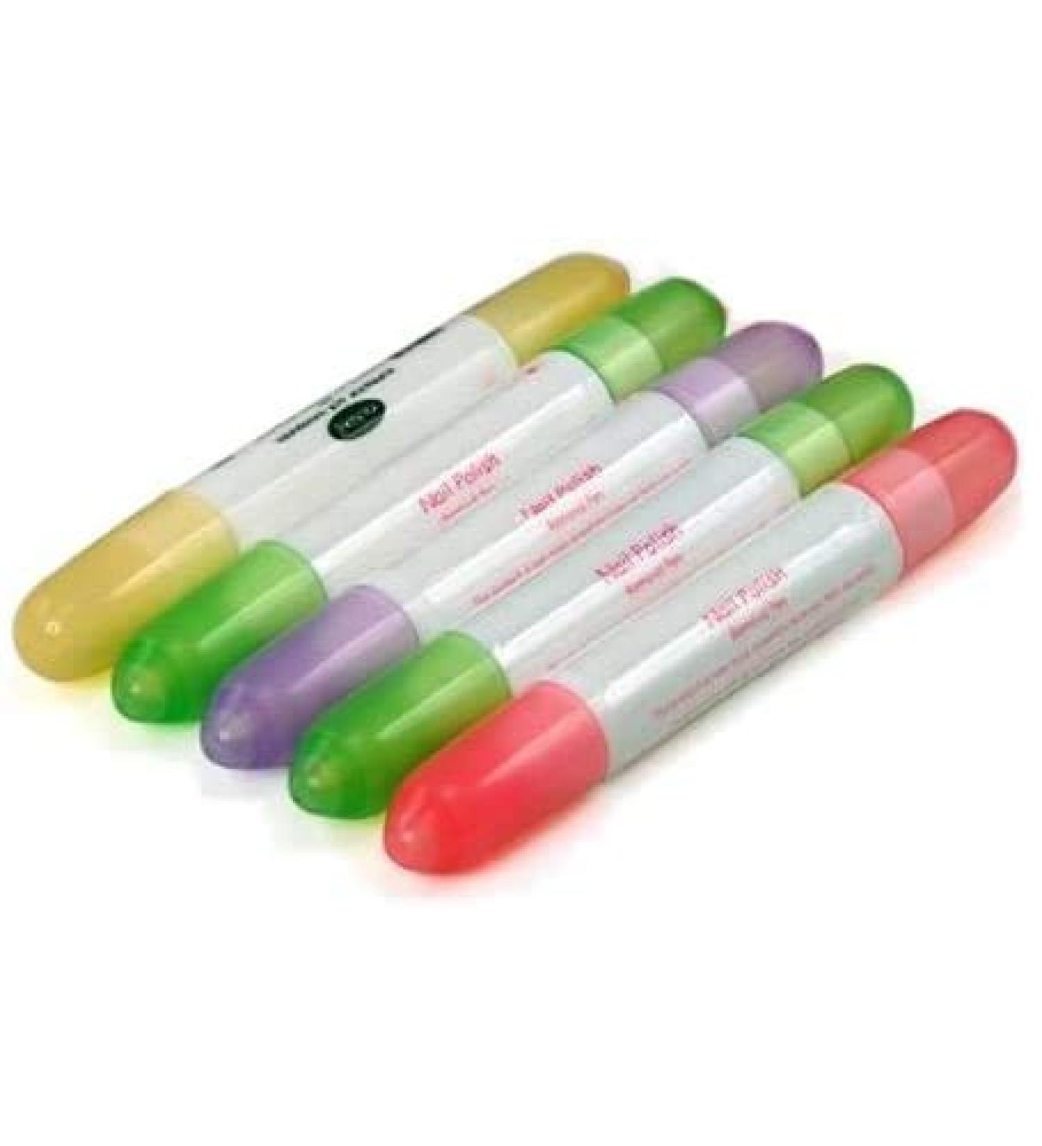 5 X Nail Art Acetone Corrector Pen + 15 Tips | Pack of 5 - Makeup Remover - Buy Online on GoSupps.com