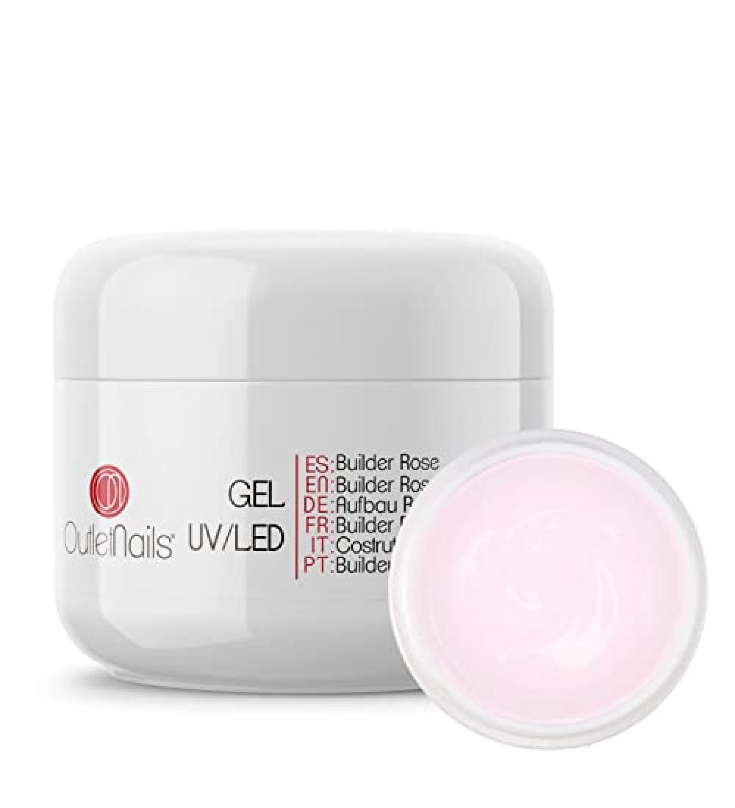 UV/LED Builder Gel Rose 50ml - Low Acid Thick Viscosity Builder Gel - LED Compatible for Strong Nails - Buy Online on GoSupps.com