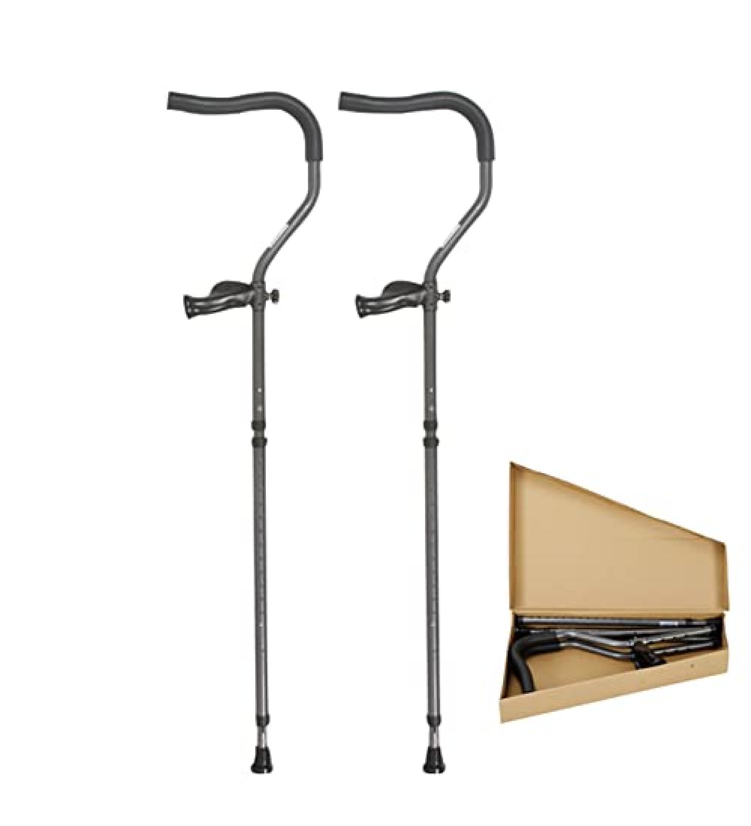 Folding Crutches for Adult Ergonomic Crutches Shock Absorber Underarm Crutches for Walking Double Adjustable Crutches for The Elderly and The Disabled Run forward - Buy Online on GoSupps.com