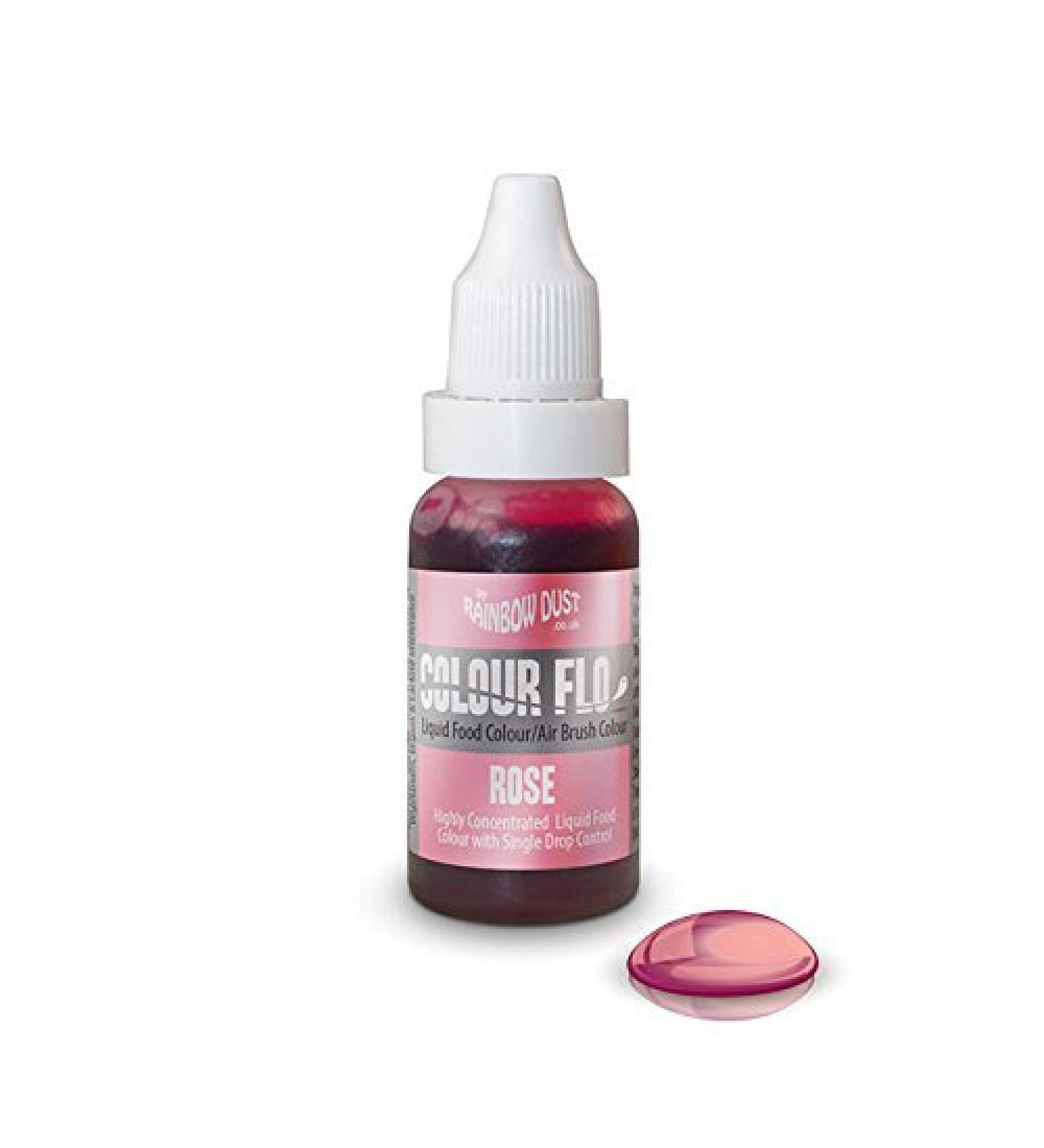 ROSE - Rainbow Dust liquid colour - Liquid Food Colour Air Brush Colour for cake decorators