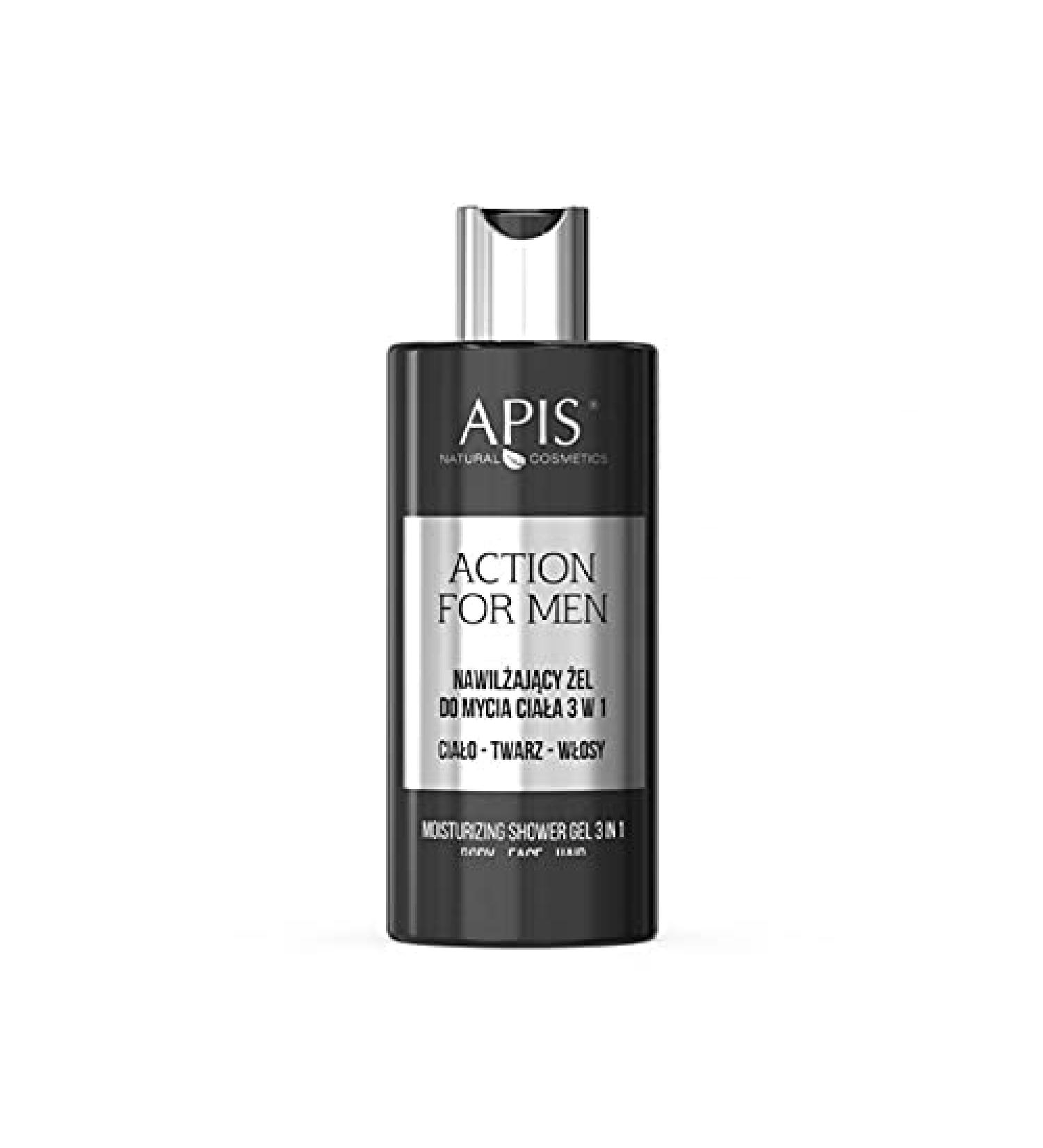 APIS Professional APIS ACTION FOR MEN Moisturizing Body Cleansing Gel 3in1 300 ml