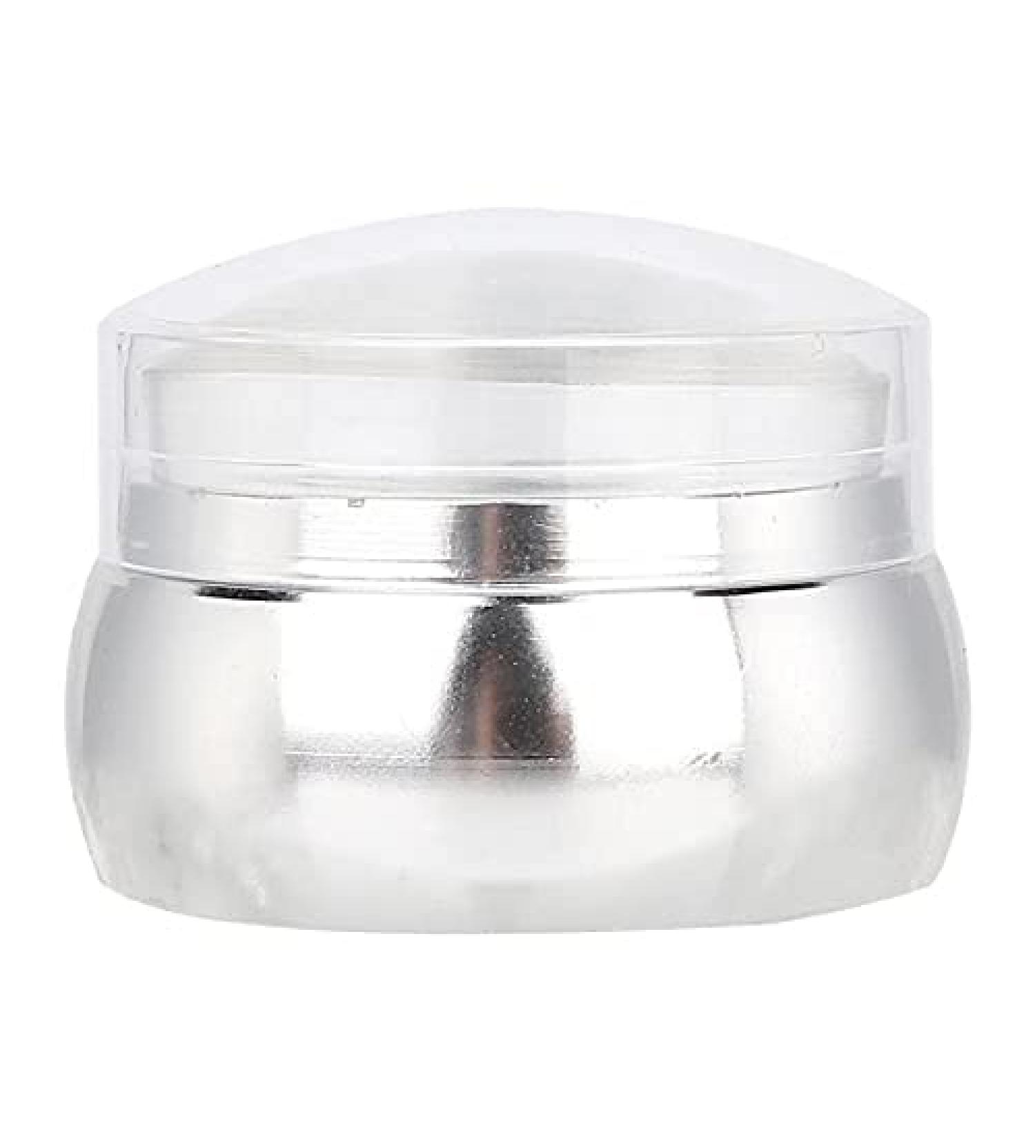 Premium Silver Nail Art Stamper with Lid & Scraper - Perfect for Salons & DIY Enthusiasts | International Shipping Available - Buy Online on GoSupps.com