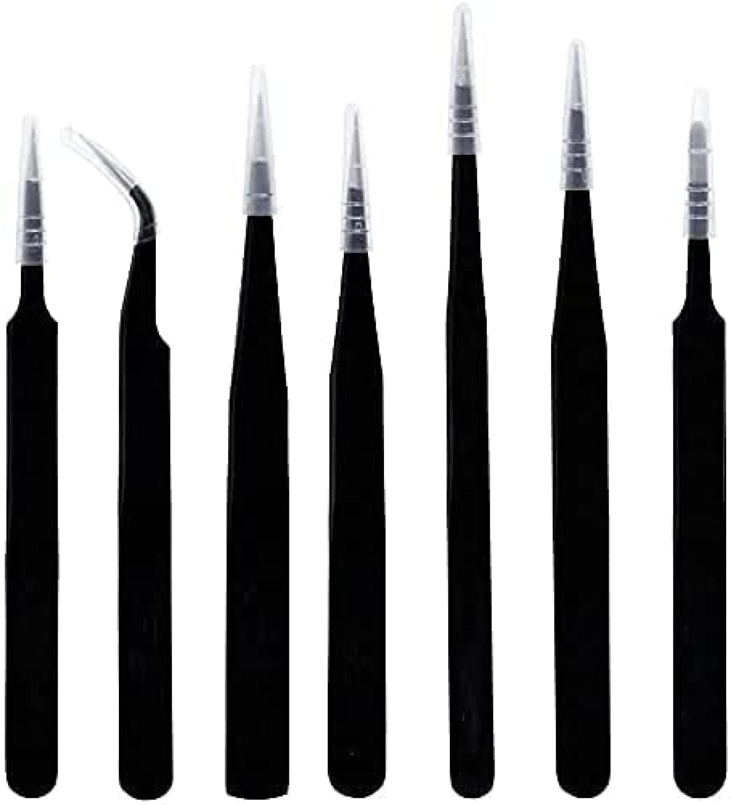 Sunnysam ESD Precision Pink Toolkit - 7 Antistatic Stainless Steel Tools for Electronics Jewelry and Laboratory Repairs - Buy Online on GoSupps.com