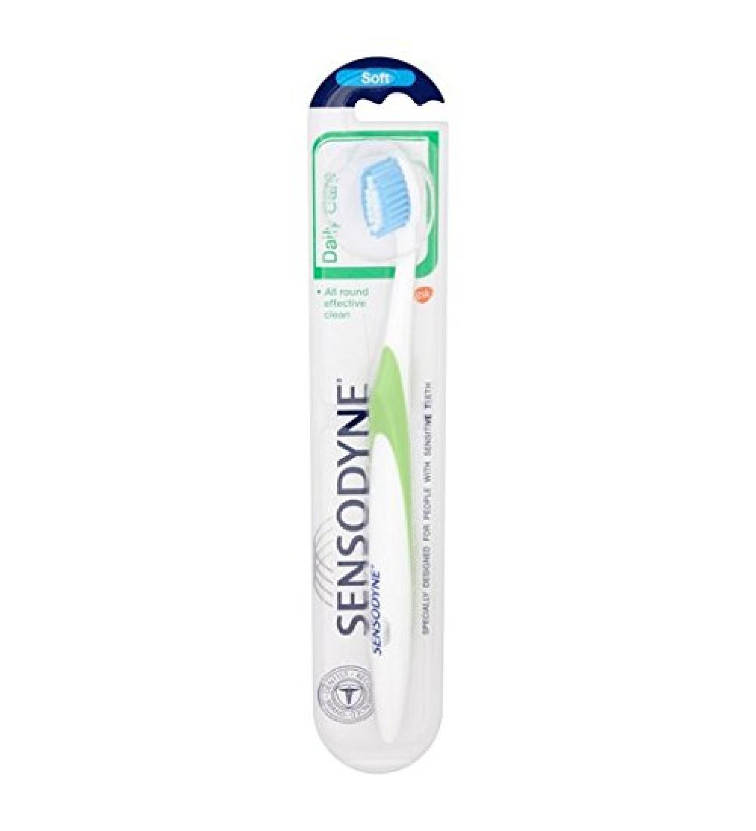 Sensodyne Daily Care Soft Toothbrushes White Green 1 Count (Pack of 1)