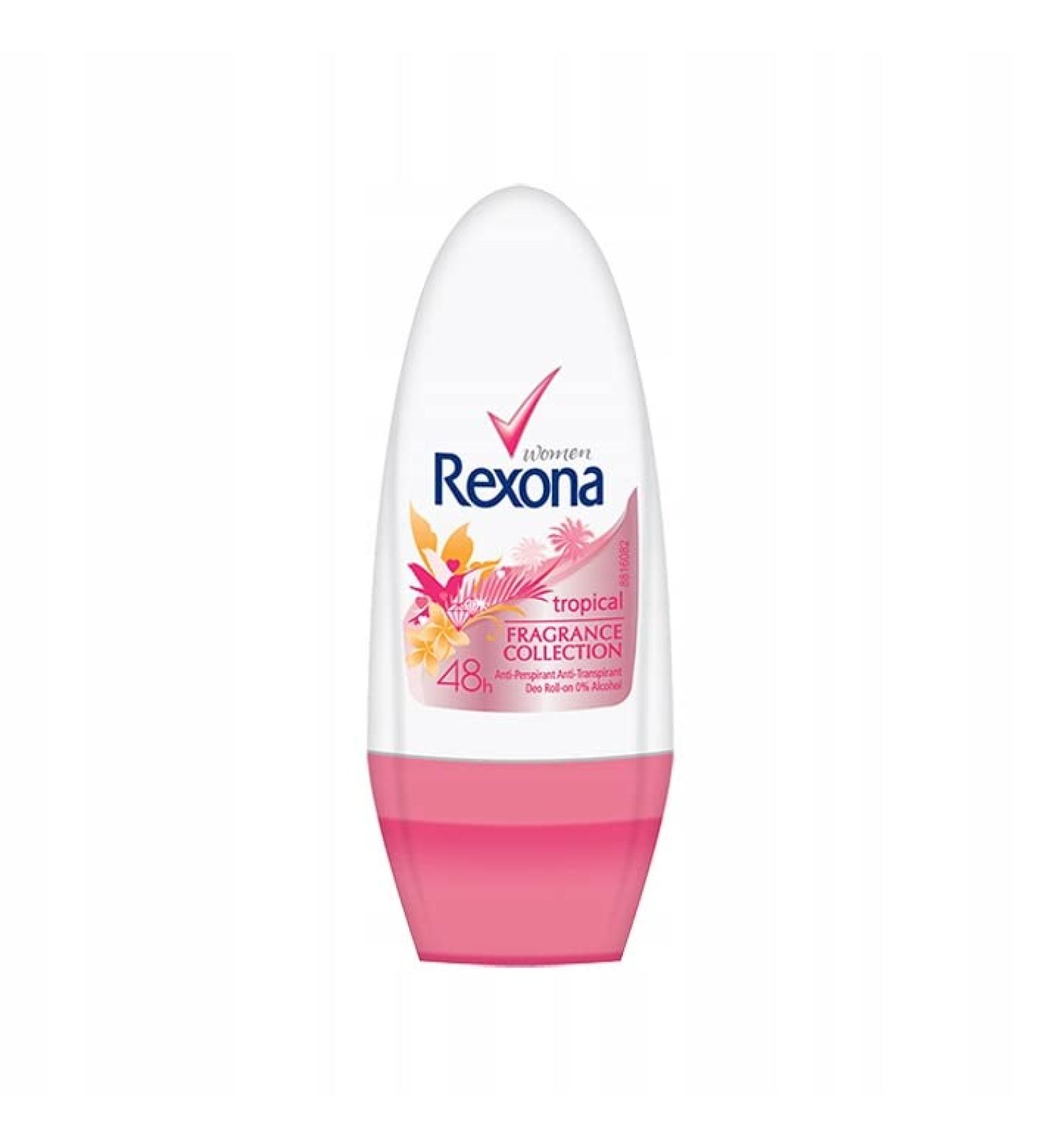 Rexona Lot de 3 d odorants roll-on Tropical Motion Sense pour femme 50 ml