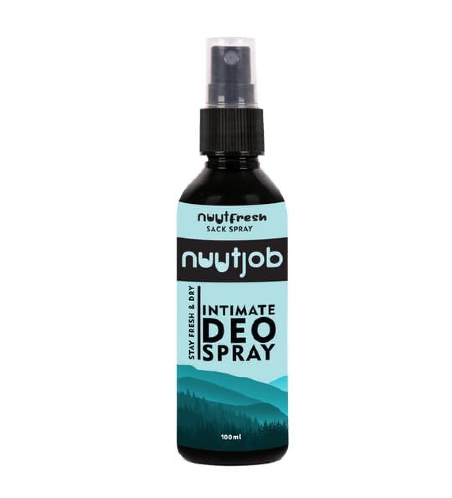 NuutFresh Intimate Deo Spray for Men 3.38 fl oz | Sack Deo Spray | Tea Tree Witch Hazel & Green Tea Extract | Alcohol Free | Controls Sweat & Odour | For Men-Boys - Buy Online on GoSupps.com