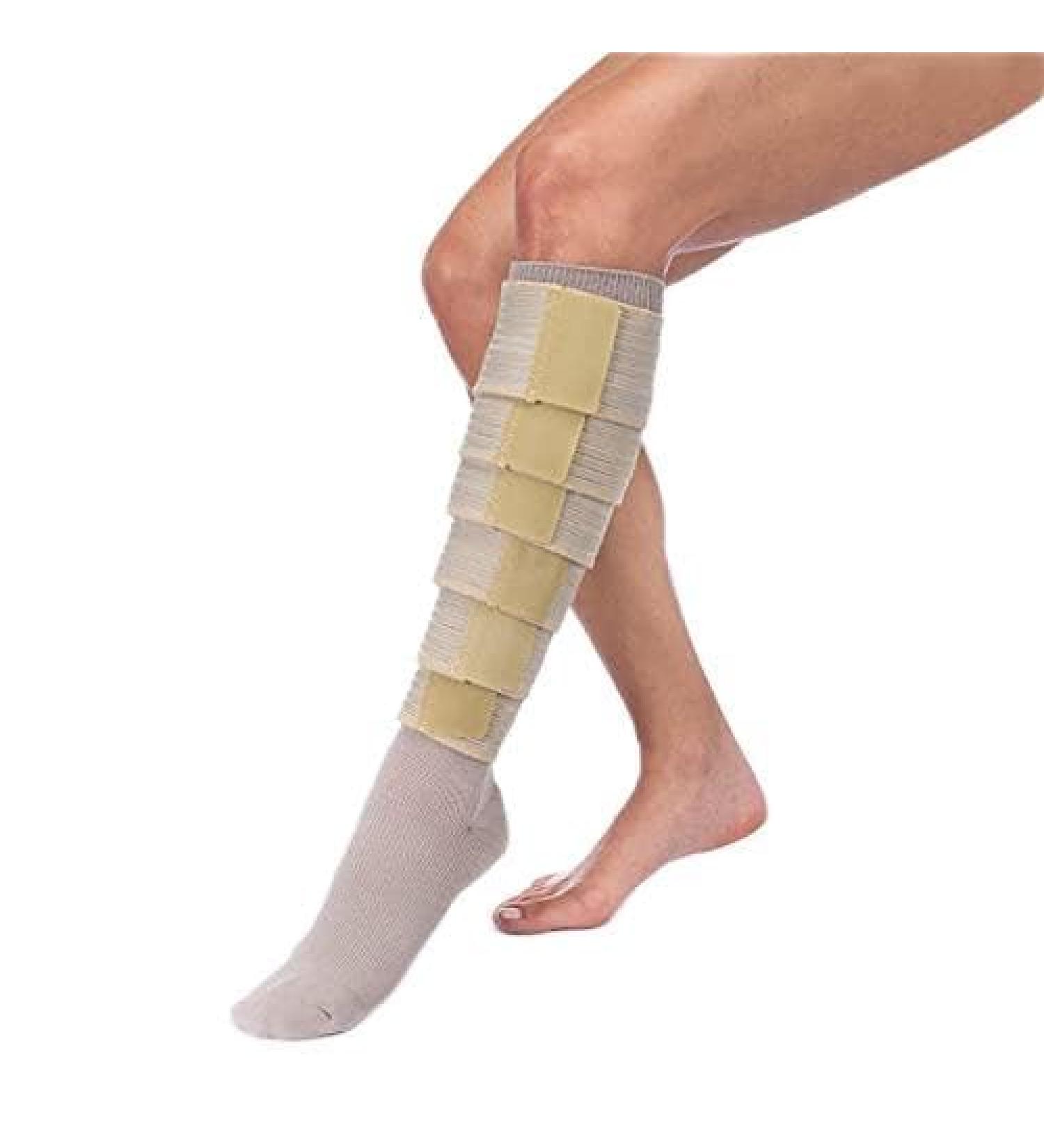 FarrowWrap Classic Legpiece Tan with Compression Sock BSN FarrowMed (Regular-XSmall)
