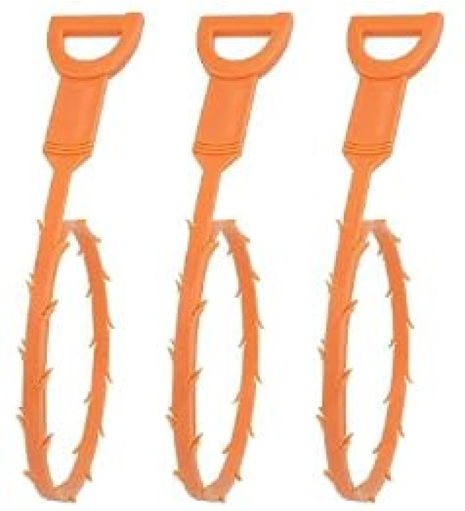 3 Pack Reusable Drain Snakes Hair Clog Remover And Cleaner Long Reach For Sink Shower Bath Toilet Drain Waste Cleaner