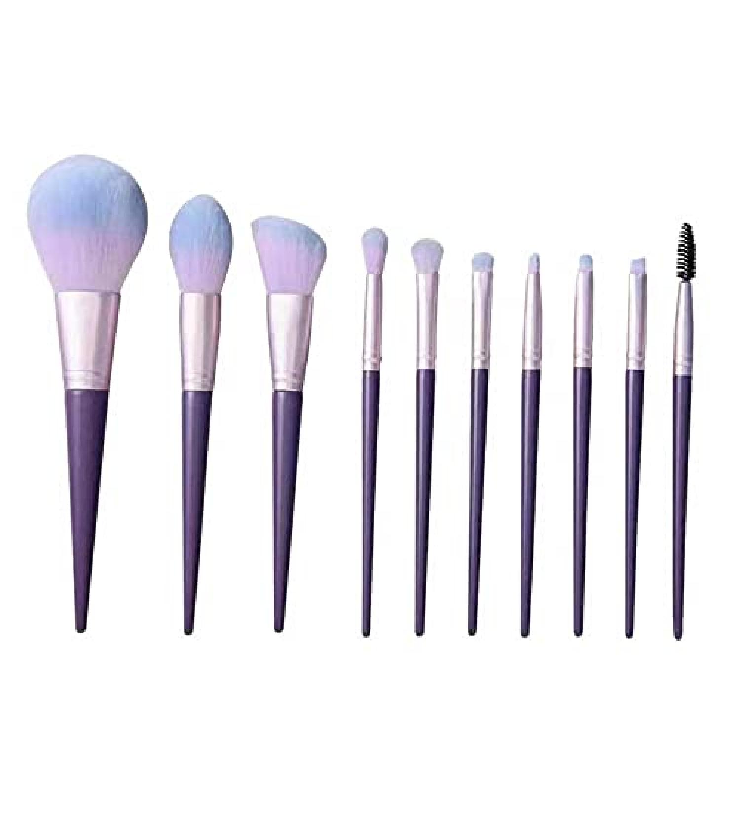 Panysilioer 10 Pieces Soft Natural Hair Makeup Brush Professional Foundation Powder Eyeshadow Make Up Brush Set - Buy Online on GoSupps.com