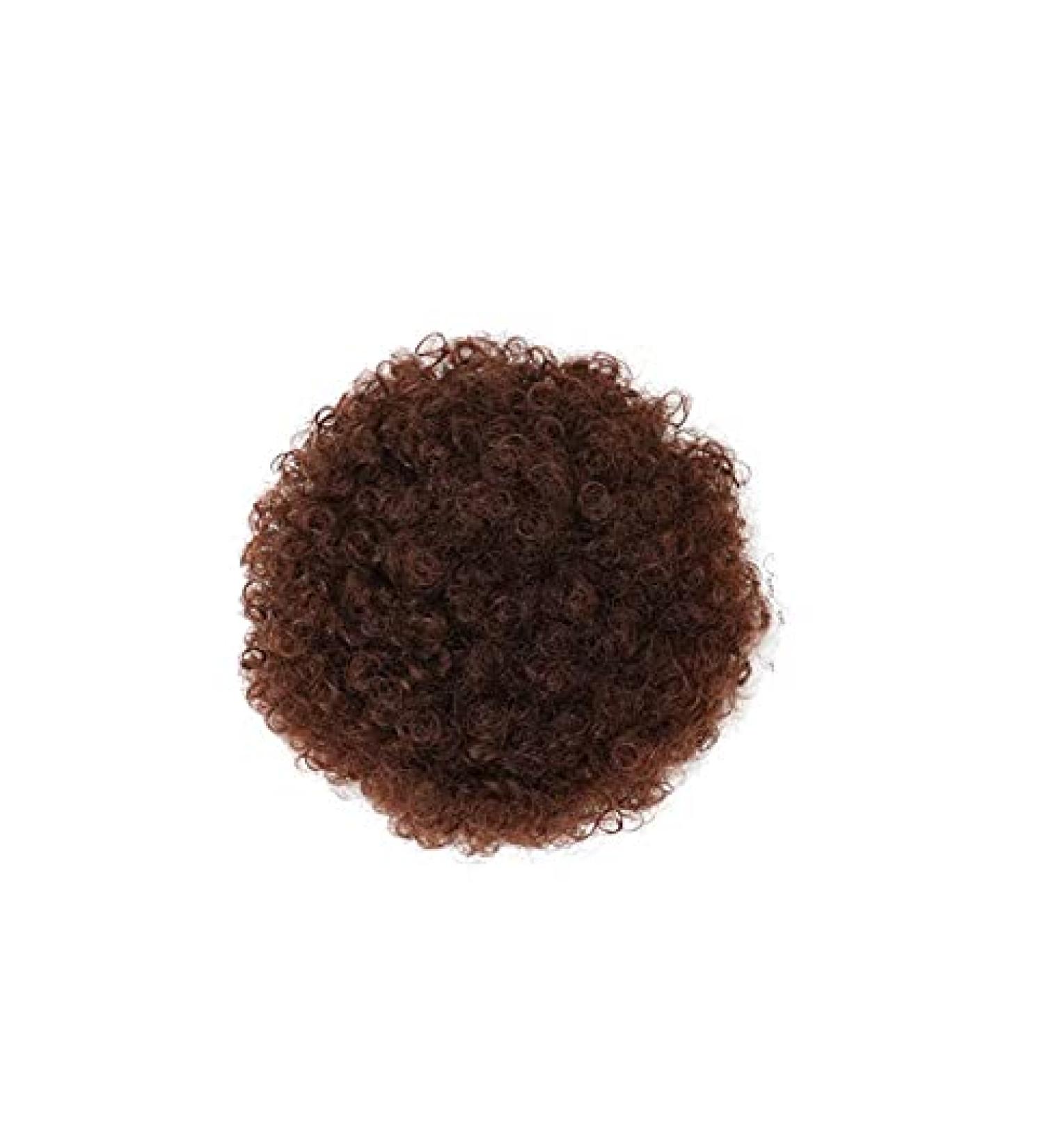 Large Afro Puff Bun Hairpiece | Curly Chignon Wig for Black Women | Synthetic Drawstring & Clips - Q9 Medium Size 4 - Buy Online on GoSupps.com