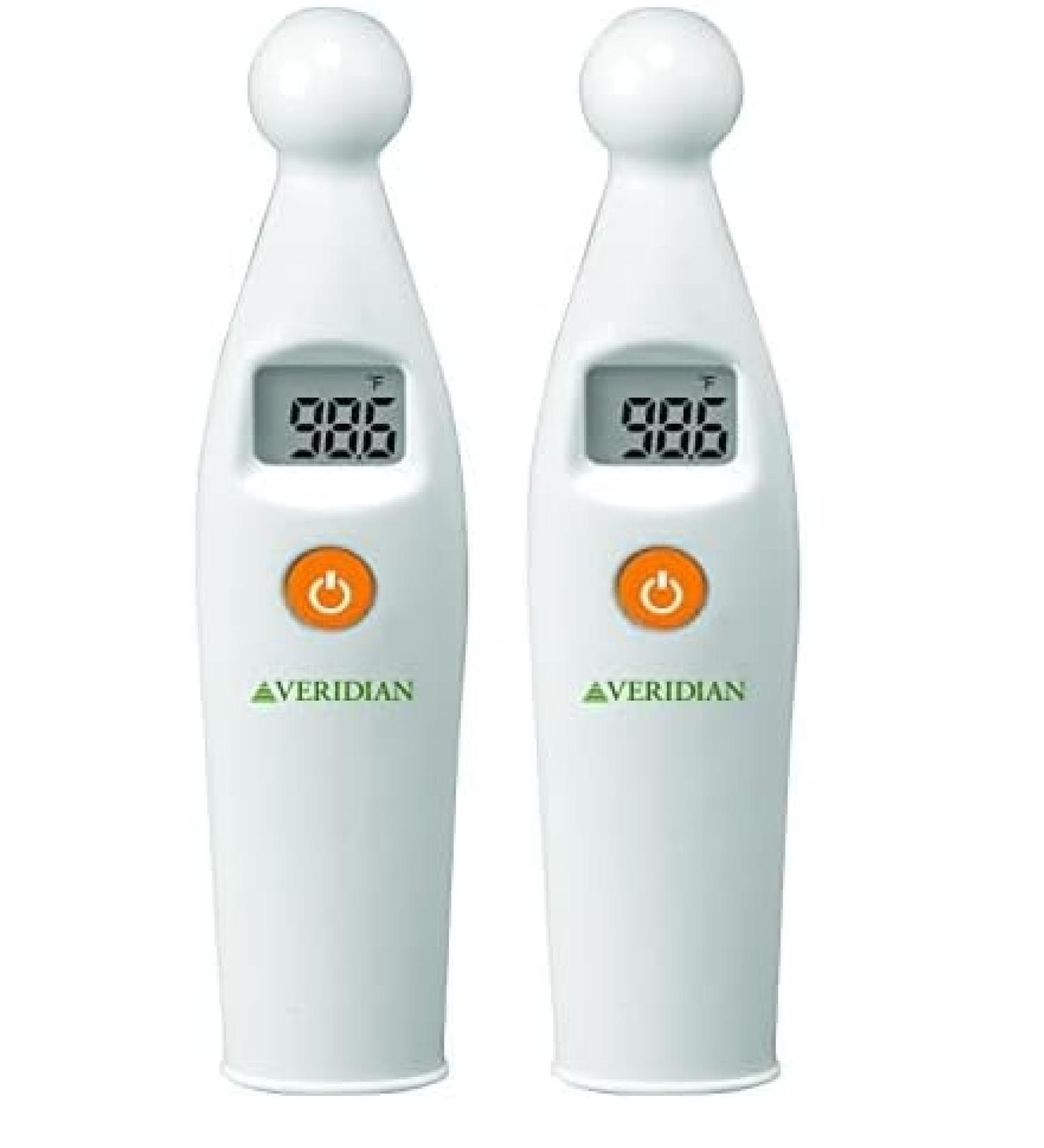 Temple Thermometer - Fast 6-Second Infrared Readout Fever Alert Backlit Display Programmable Timer - Pack of 2 | 1-Year Warranty | International Shipping - Buy Online on GoSupps.com