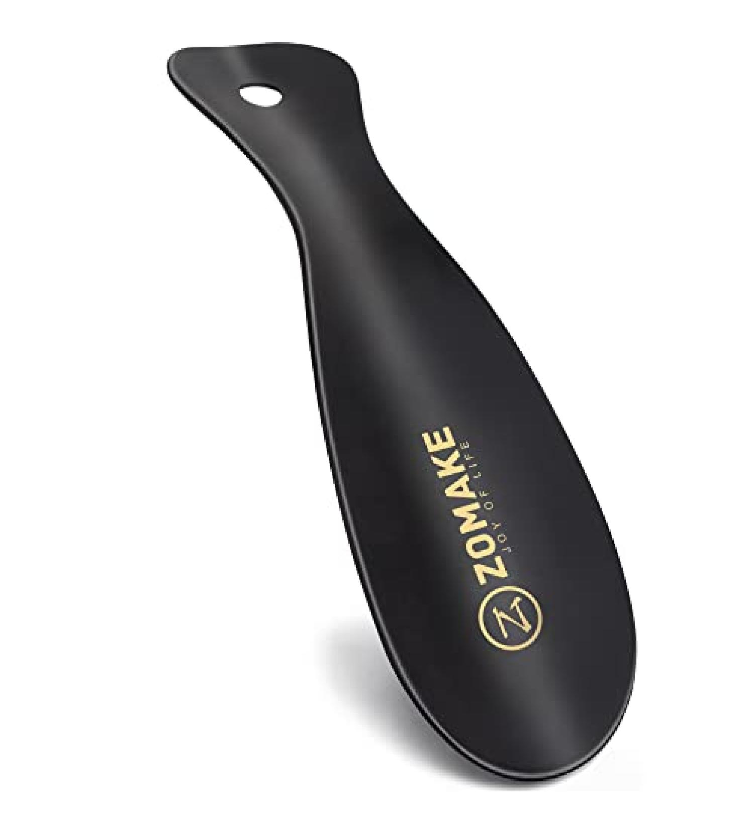 ZOMAKE Stainless Steel Shoe Horn 7.5 Inches - Portable Metal ShoeHorn for Travel (Black) - Buy Online on GoSupps.com