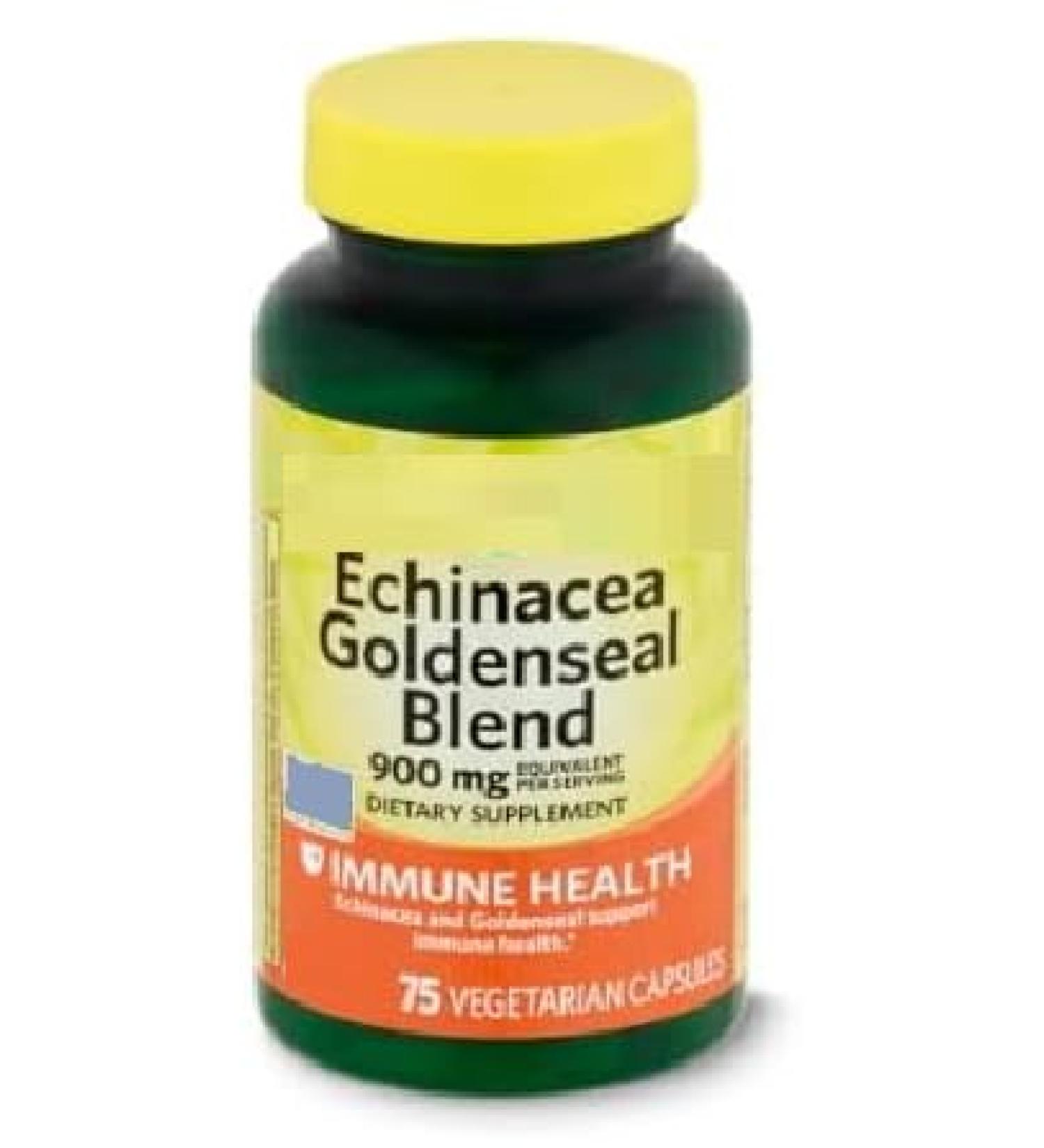SEDLAV Echinacea Goldenseal Blend Dietary Supplement 900 mg 75 Vegetarian Capsules Sticker Developed for Consistent Wellness Intake with Plant-Based Ingredients