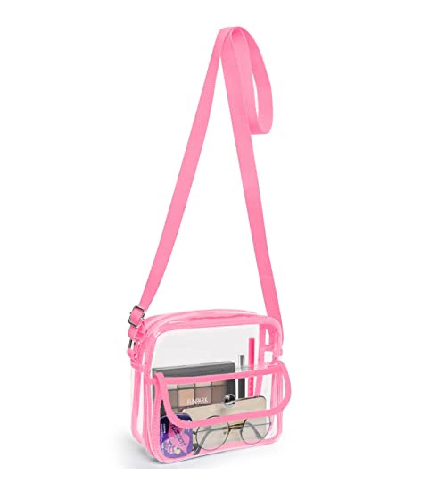 HULISEN Clear Stadium Approved Crossbody Bag - Pink Concert Purse for Women - Buy Online on GoSupps.com