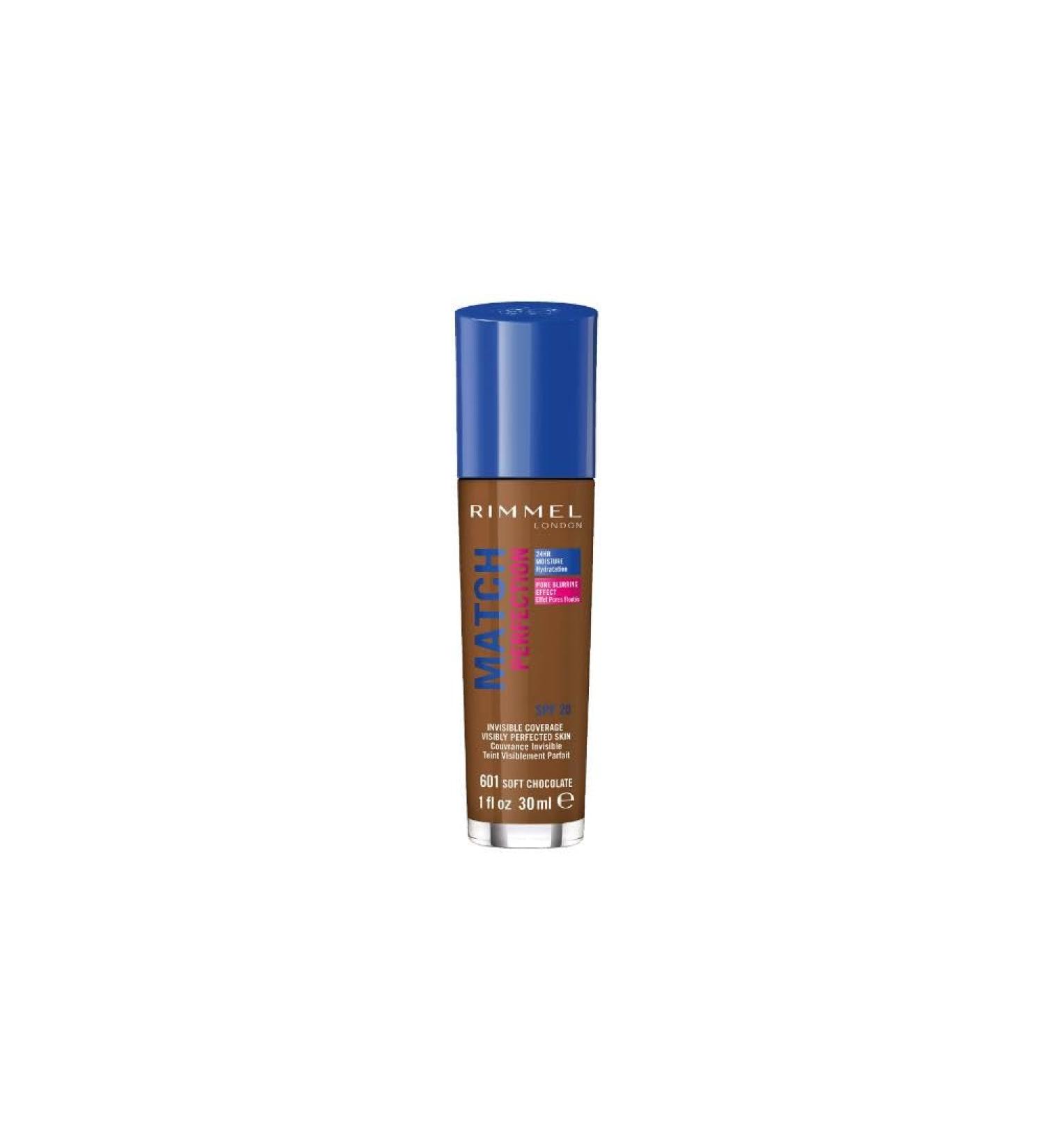 Rimmel Match Perfection Foundation - 601 Soft Chocolate - Buy Online on GoSupps.com