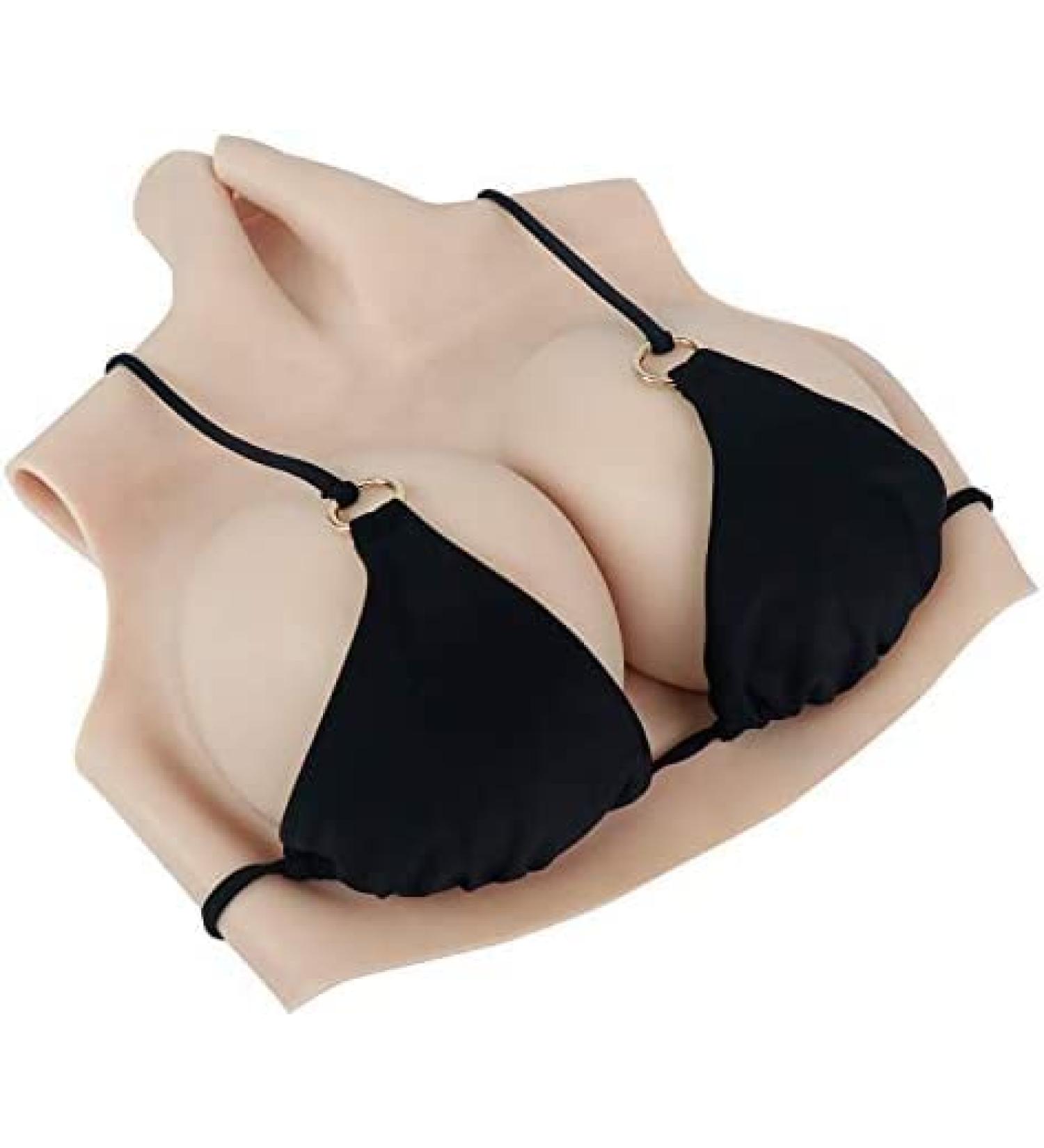 Roanyer Silicone Breasts for Crossdressers | East-West Outward-Directional Breastplate | Transgender & Drag Queen Prosthesis | D Cup Natural Fill - Buy Online on GoSupps.com