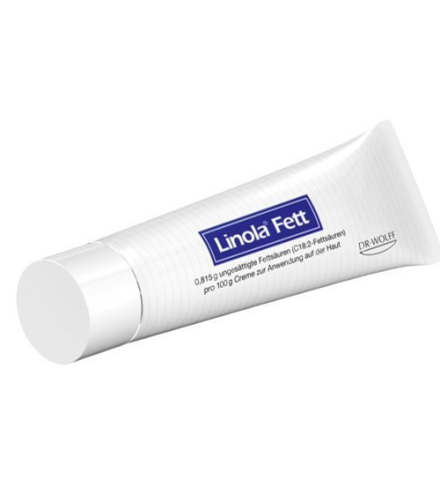 Linola Fett - For Ideal Moisturising Cream For Treating Very Dry Cracked Or Itchy Skin Such As Dermatitis 50G by Dr. Wolff