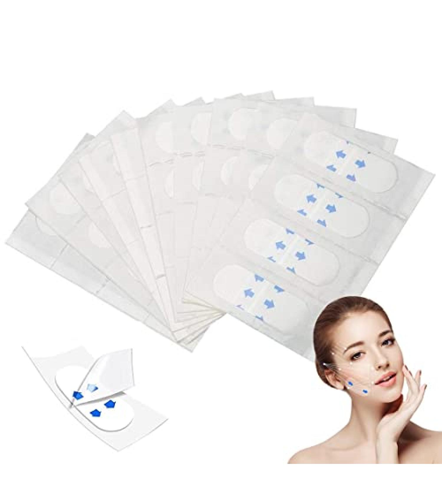 MenYiYDS 40 Face Lift Stickers Updated Face Lift Tape Invisible Adhesive Tape Thin Face Sticker V Shape Lift Face Sticker Double Chin Makeup Face Lift Tools - Buy Online on GoSupps.com