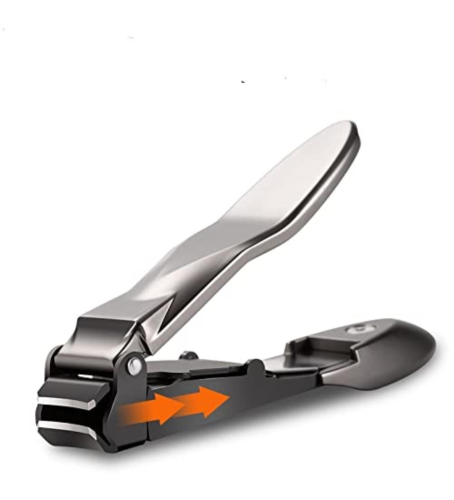 SVAASA Nail Clippers Nail Clippers Anti Splash Cover Pedicure Manicure Tools Professional Stainless Steel for Thick Ingrown Toe Toenail - Buy Online on GoSupps.com