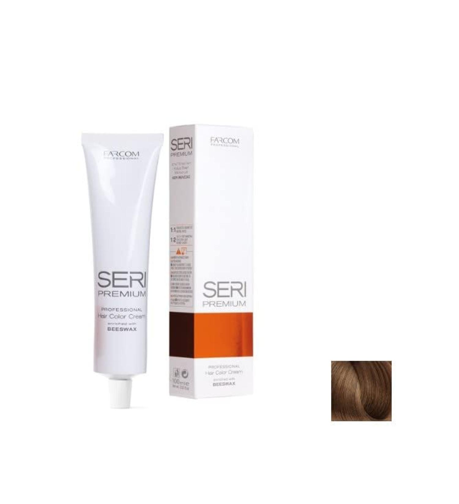  Farcom professional Farcom Seri Premium Professional Hair Colour Cream Enriched with Beeswax (6.3 Dark Golden Blonde 100 ml) - Buy Online on GoSupps.com