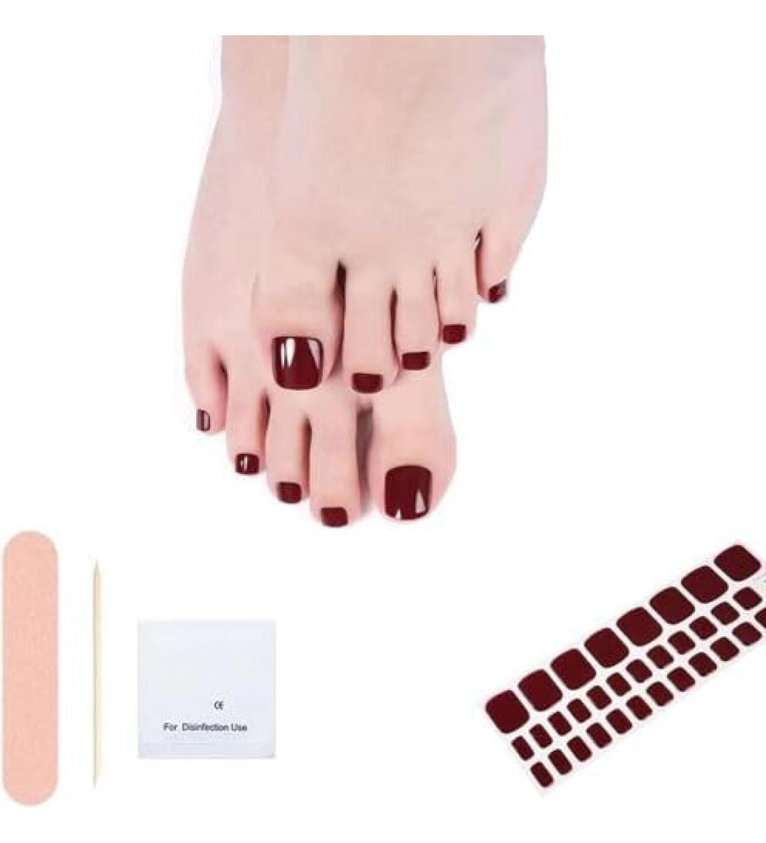  Cmeilau 2024 New Semi-Cured Gel Nail Strips for Toes Firm Gel Nail Strips for Toes Set Ultra Glossy Long-Lasting Waterproof (#BSJ-0066) - Buy Online on GoSupps.com