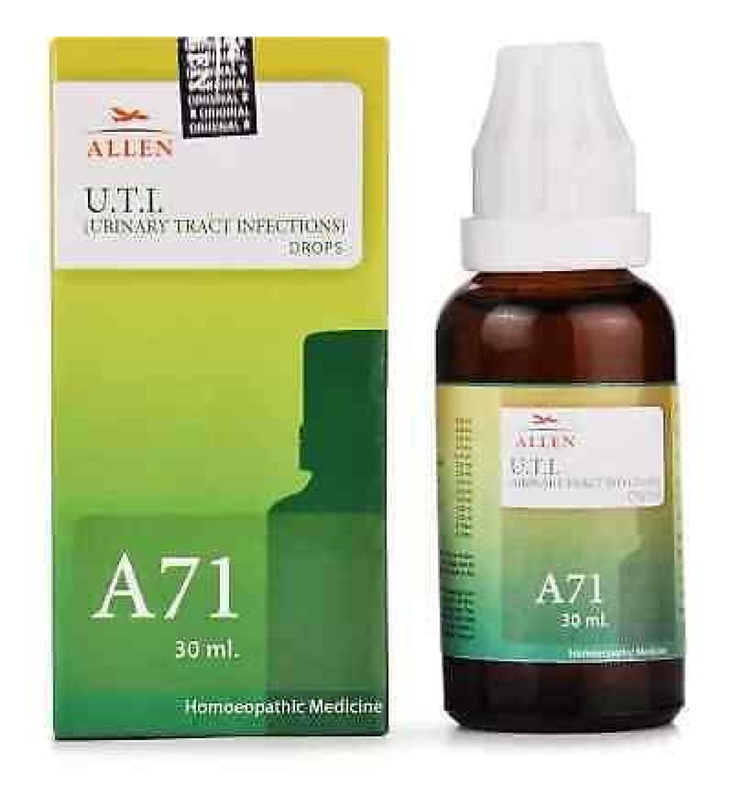 Allen A71 UTI Drops (30ml) + Free Ujala Eye Drops - Fast Relief & Treatment - Buy Online on GoSupps.com