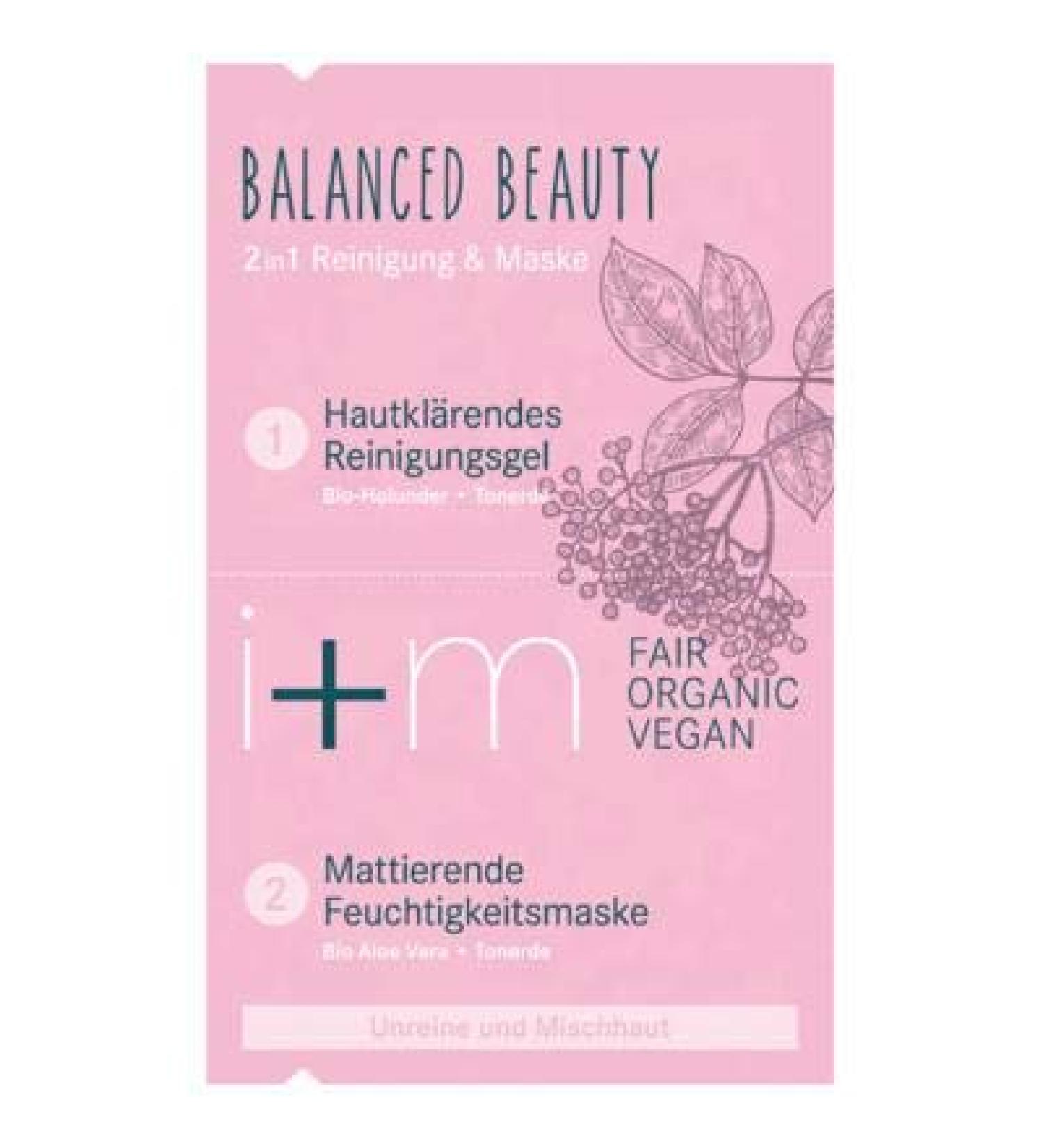 Planeta Huerto 2in1 facial mask balanced beauty combination skin and oil cleansing and mask black one size