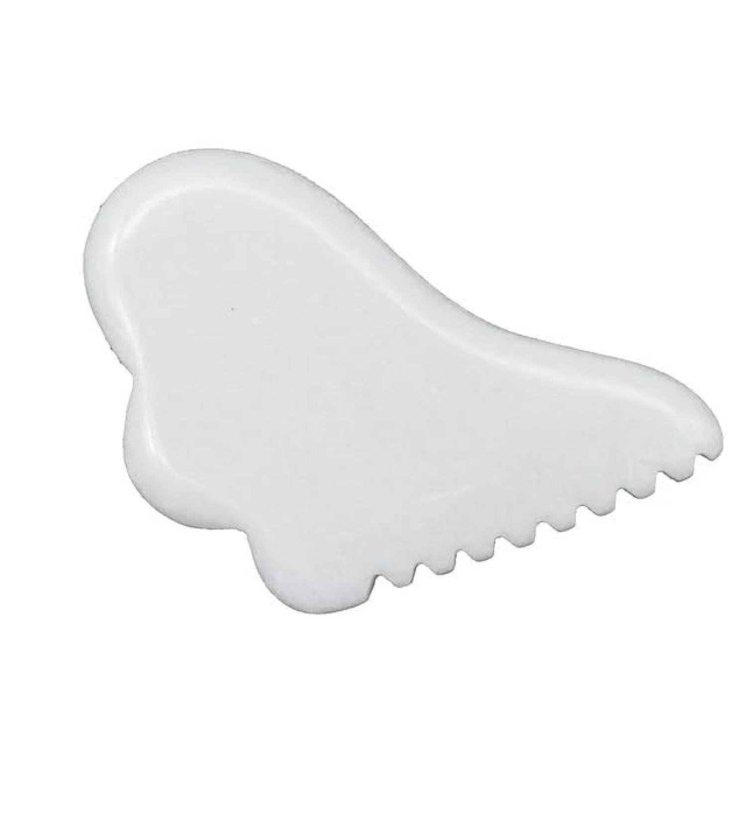 Butterfly Shape White Jade Facial Massage Tool | Ivory Face Massager for Glowing Skin - Shop Internationally - Buy Online on GoSupps.com