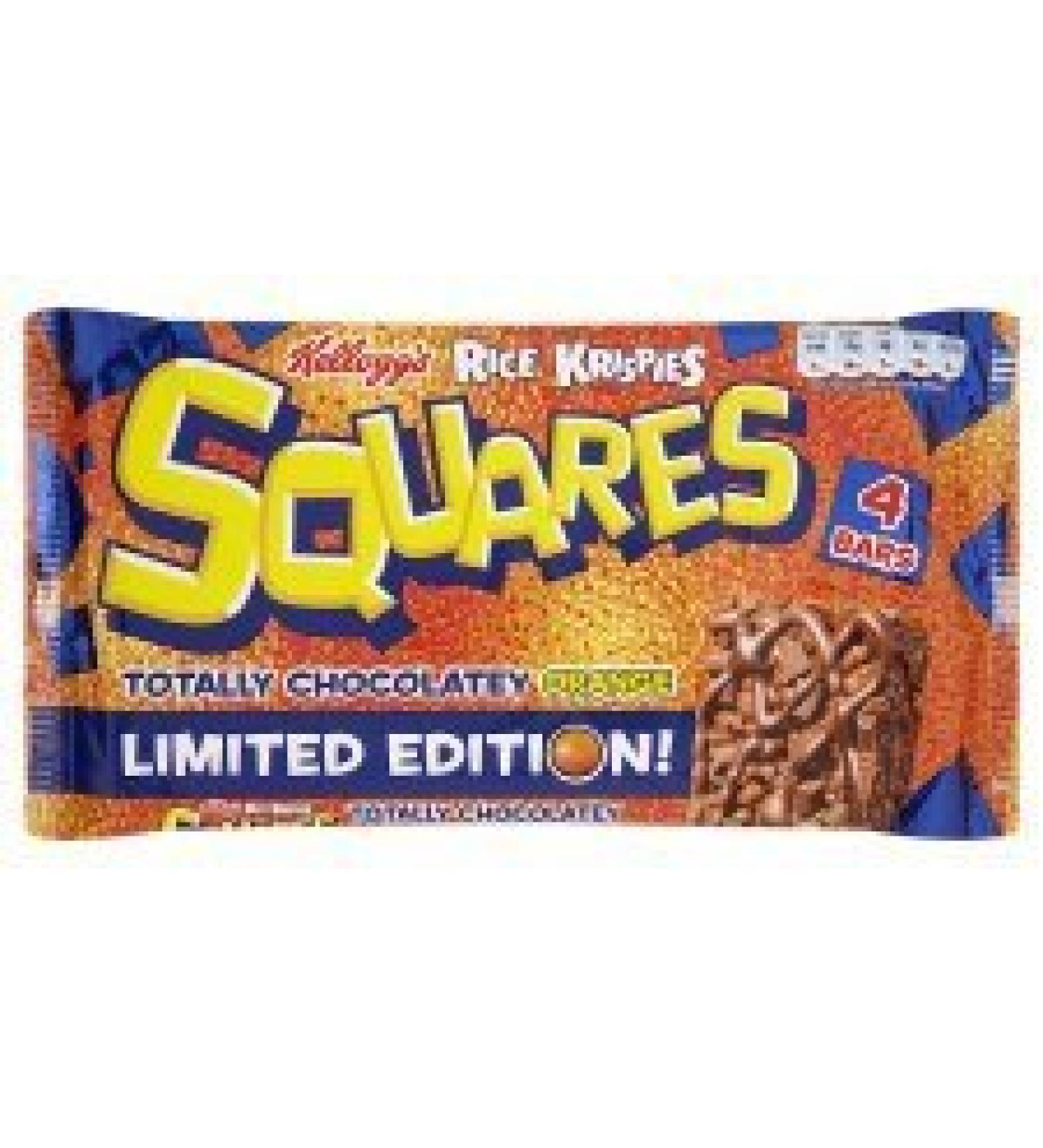 Rice Krispies Squares Kellogg's Rice Krispies Squares Chocolate Orange 4 x 34g