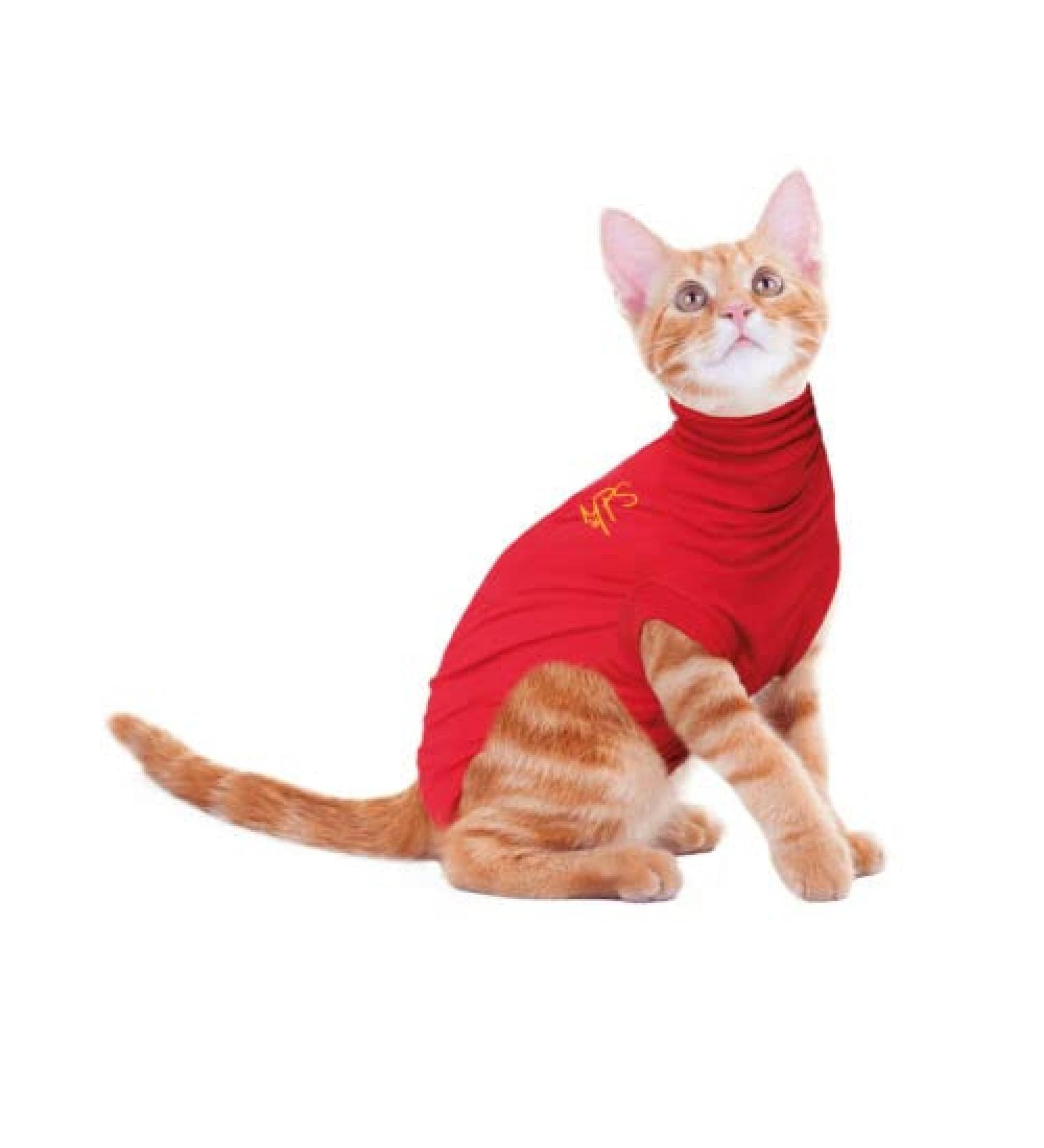 MPS Medical Pet Shirt for Cats - Red XXXS | International Shipping Available - Buy Online on GoSupps.com