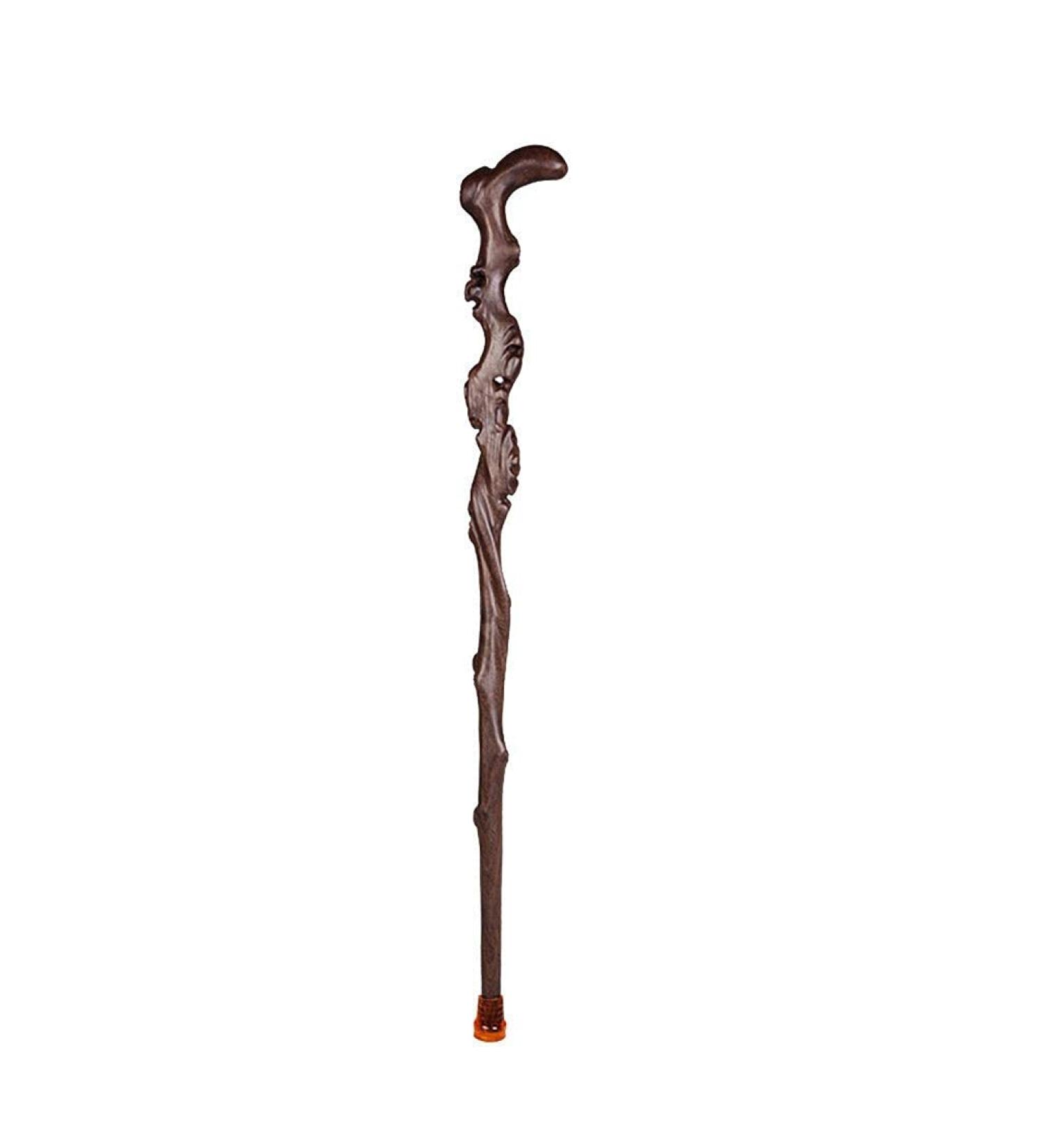 Crutches Walking Sticks Cane Wooden Ebony Crutches Anti-Slip Old Man Walking Rod Crafts Birthday Present for Elderly powerfully