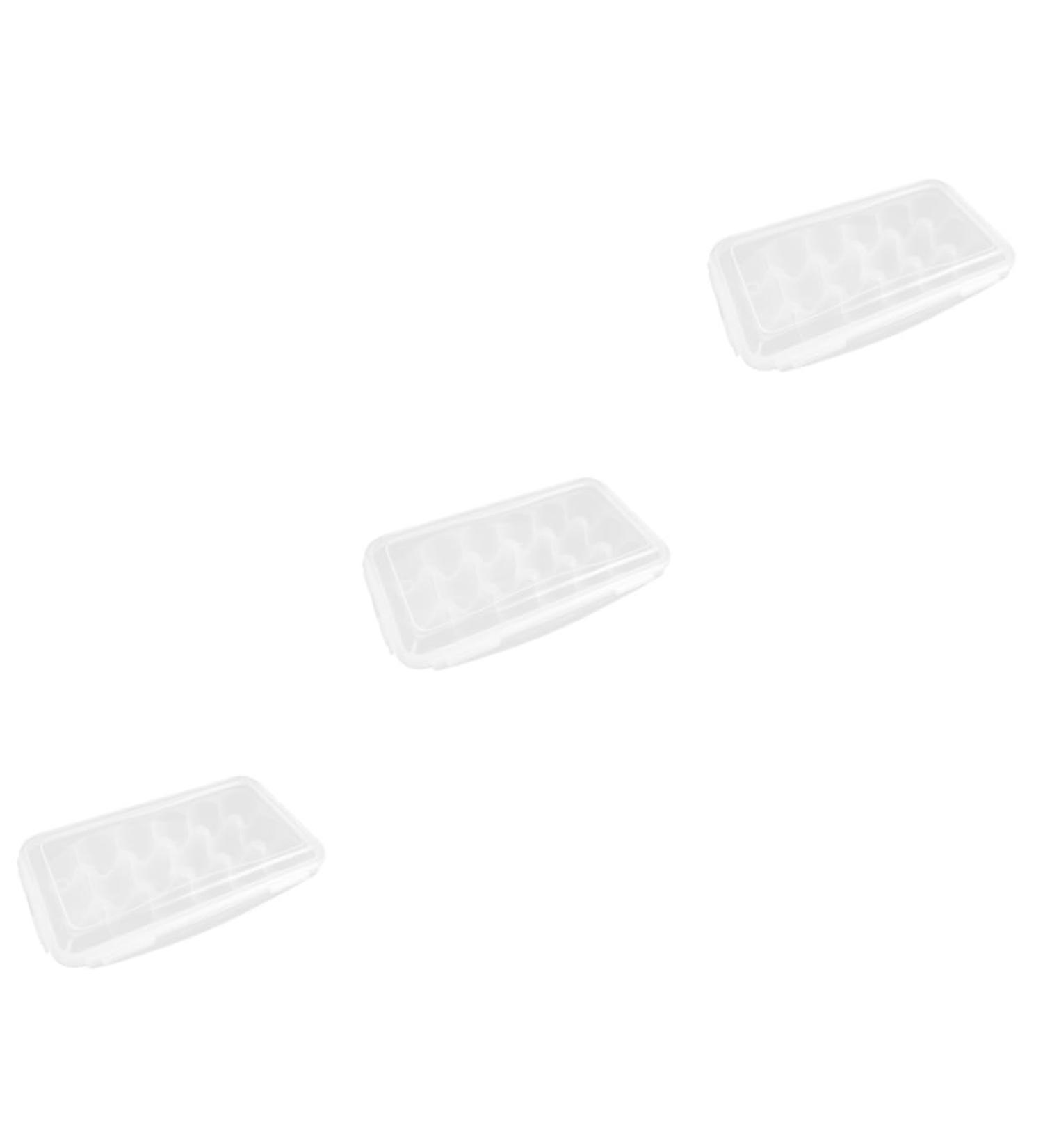 Hemoton 3pcs box Practical Portable Useful Kitchen Case Lid Organizing with Eggs Covered Holder Multi-grid Whitex3pcs 32x18cmx3pcs - Buy Online on GoSupps.com