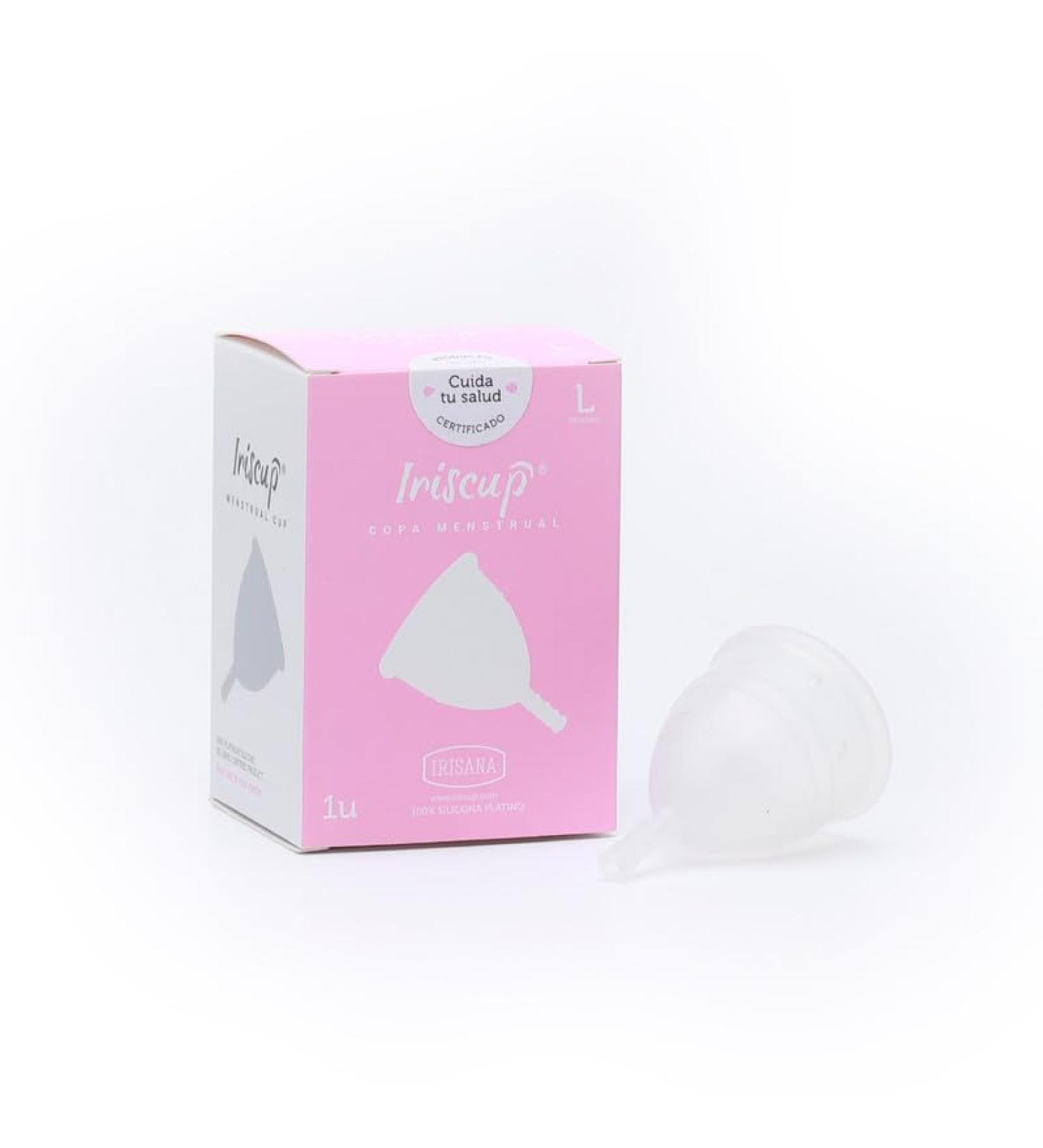 Shop Irisana Menstrual Cup Size L - 100% Surgical Silicone Transparent Eco-Friendly | Iriscup for IUP Compatibility - Buy Online on GoSupps.com