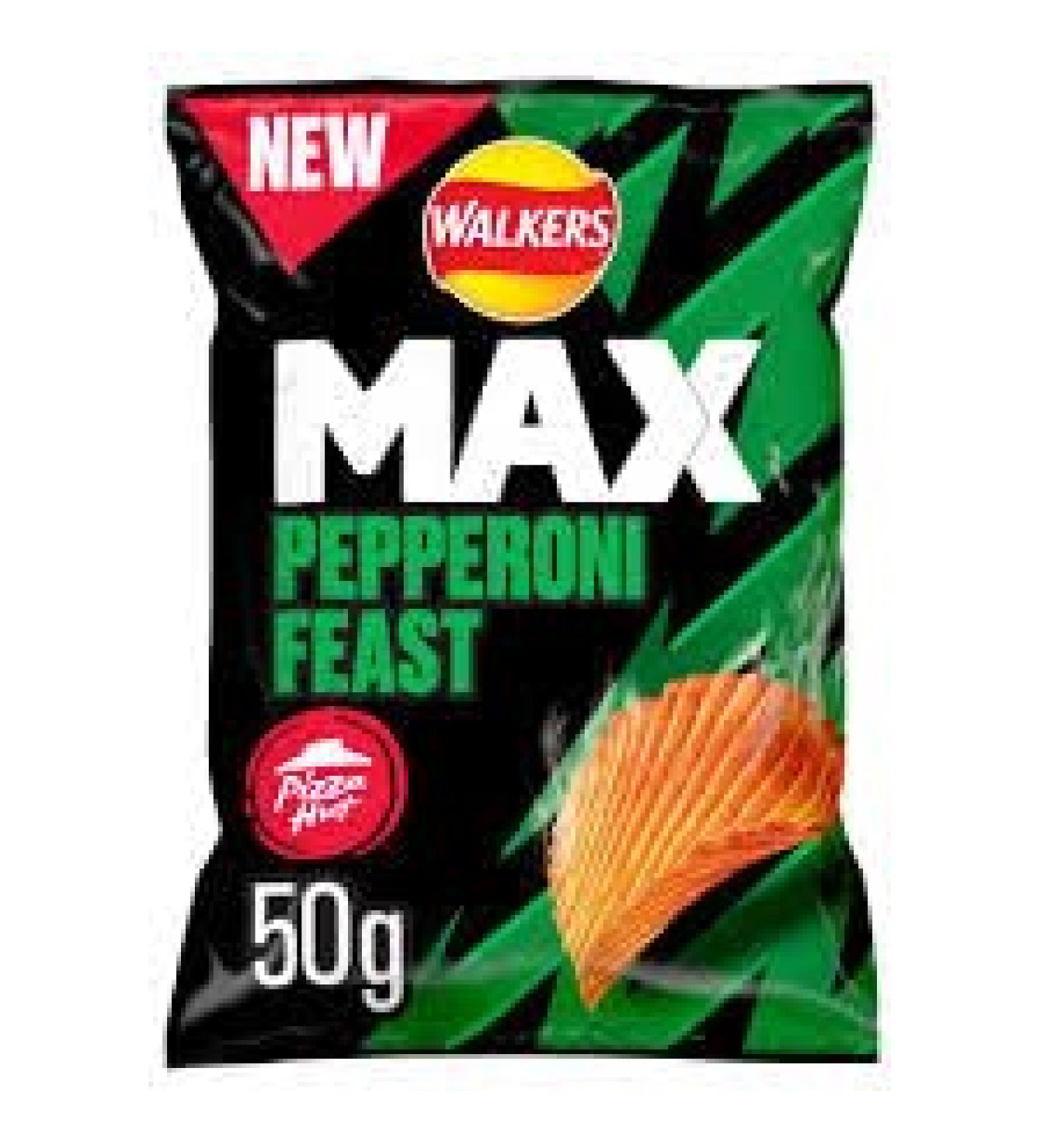 Walkers Max Pizza Hut Pepperoni Feast 24 x 50g
