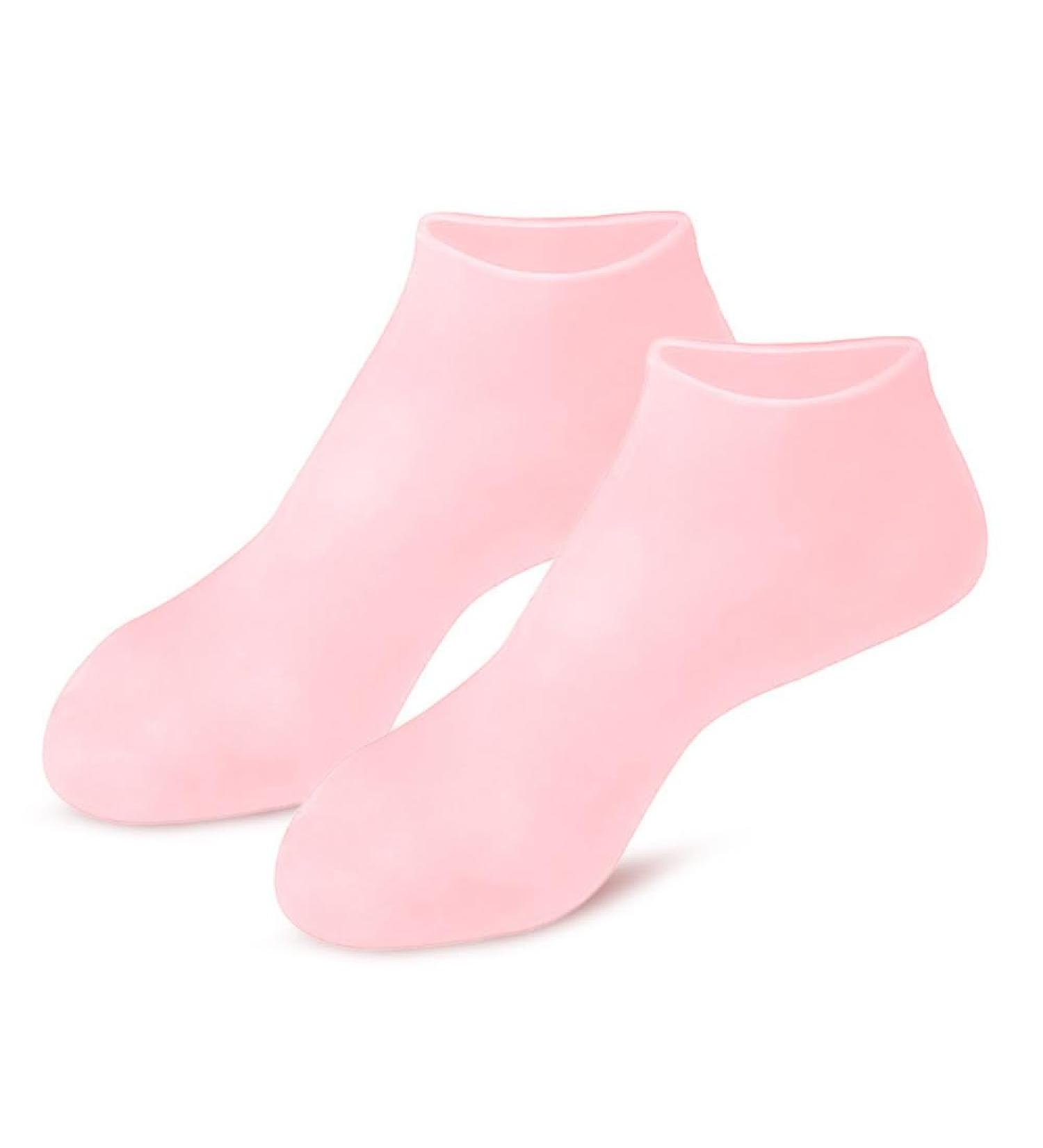 1 Pair of Silicone Socks for Feet Moisturising Socks Silicone Moisturising Socks Non-Slip Elastic Foot Care Socks for Dry Cracked Feet Spa Gel Socks Foot Care Pink M Pink M - Buy Online on GoSupps.com