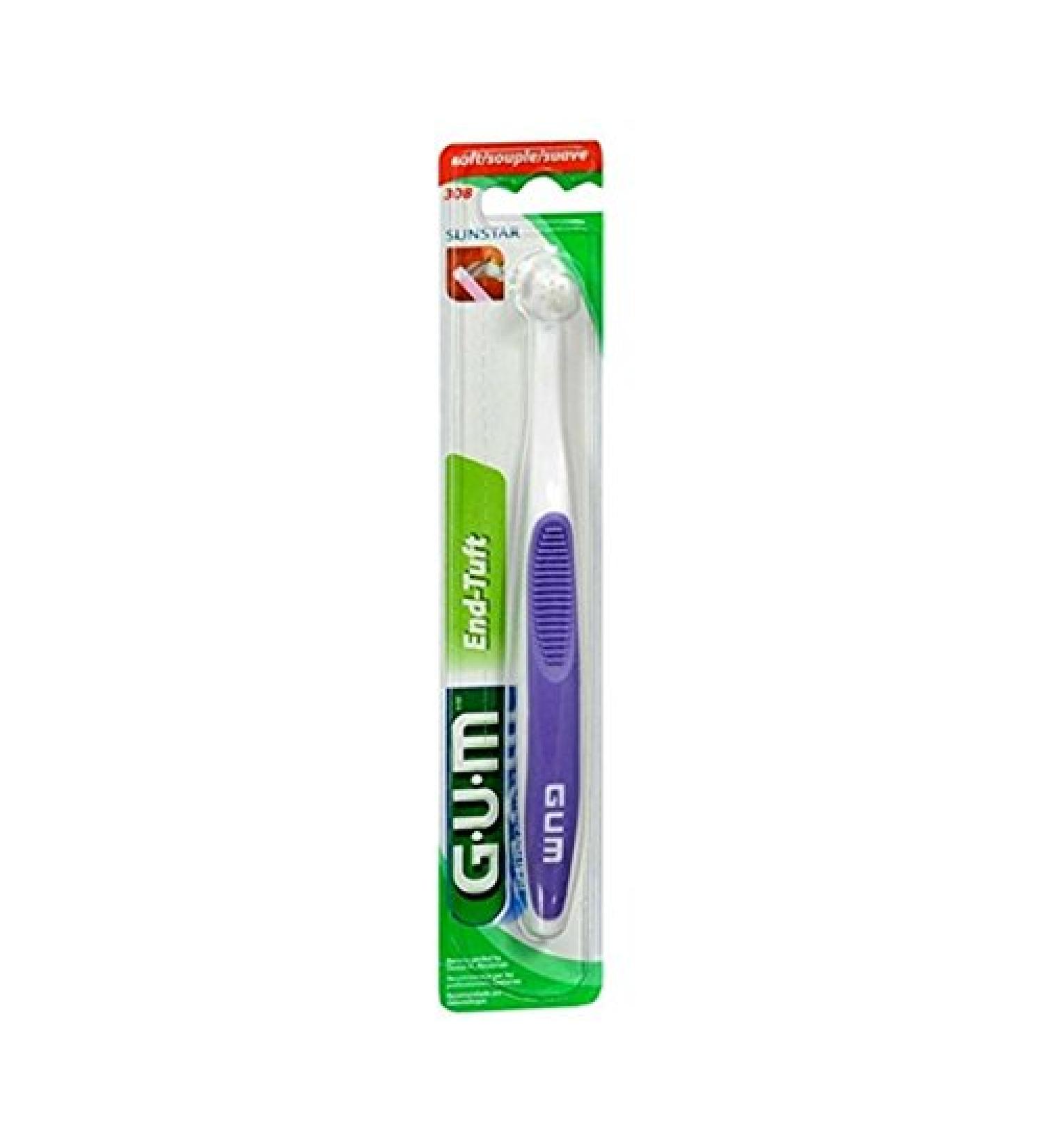 Gum GUM End-Tuft Brush Soft 1 Piece (Pack of 9)