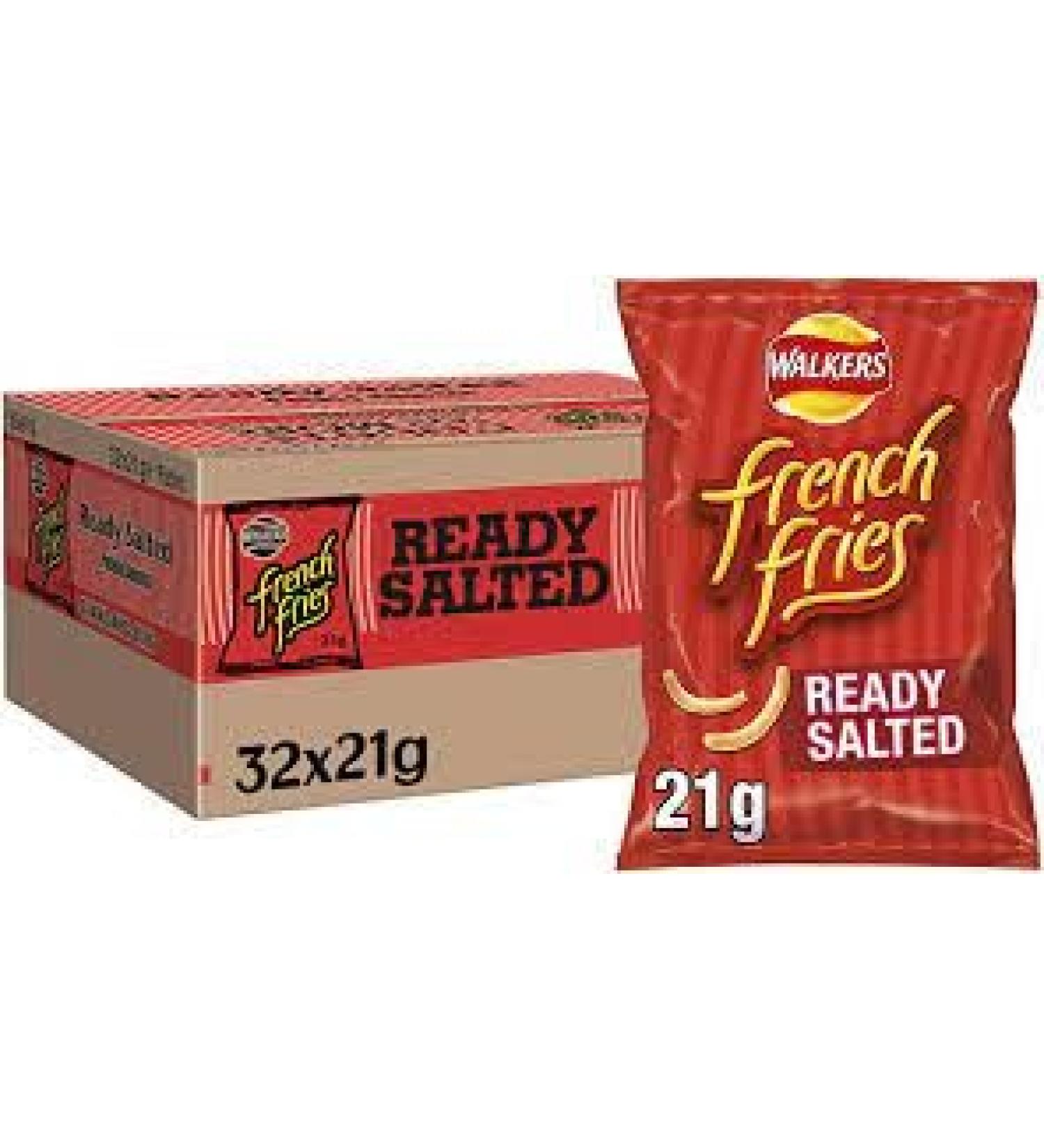 Walkers French Fries Crisps 32 x 21g Bags (Ready Salted)