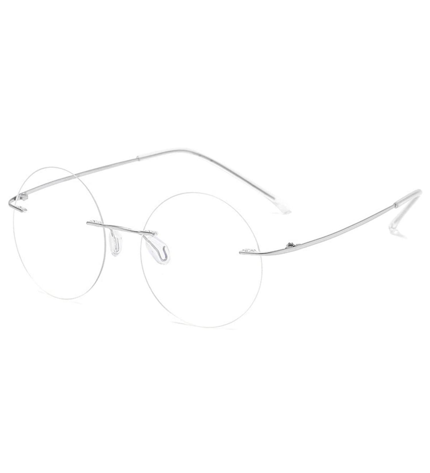 Koosufa Titan Roundless Reading Glasses | Ultra-Light Frameless Blue Light Filter | Anti-Fatigue Eyewear for Men & Women | Multiple Magnification Options - Buy Online on GoSupps.com