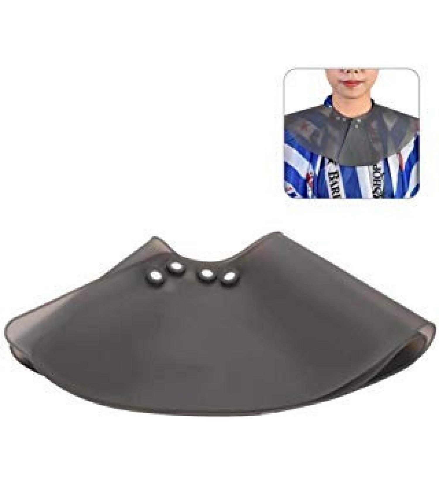 Hair Cutting Collar Waterproof Silicone Salon Hair Dye Pad Soft Hair Shawl Neck Guard for Hairdressing Hair Cutting Hair Dye Perm and Shampoo(Black)