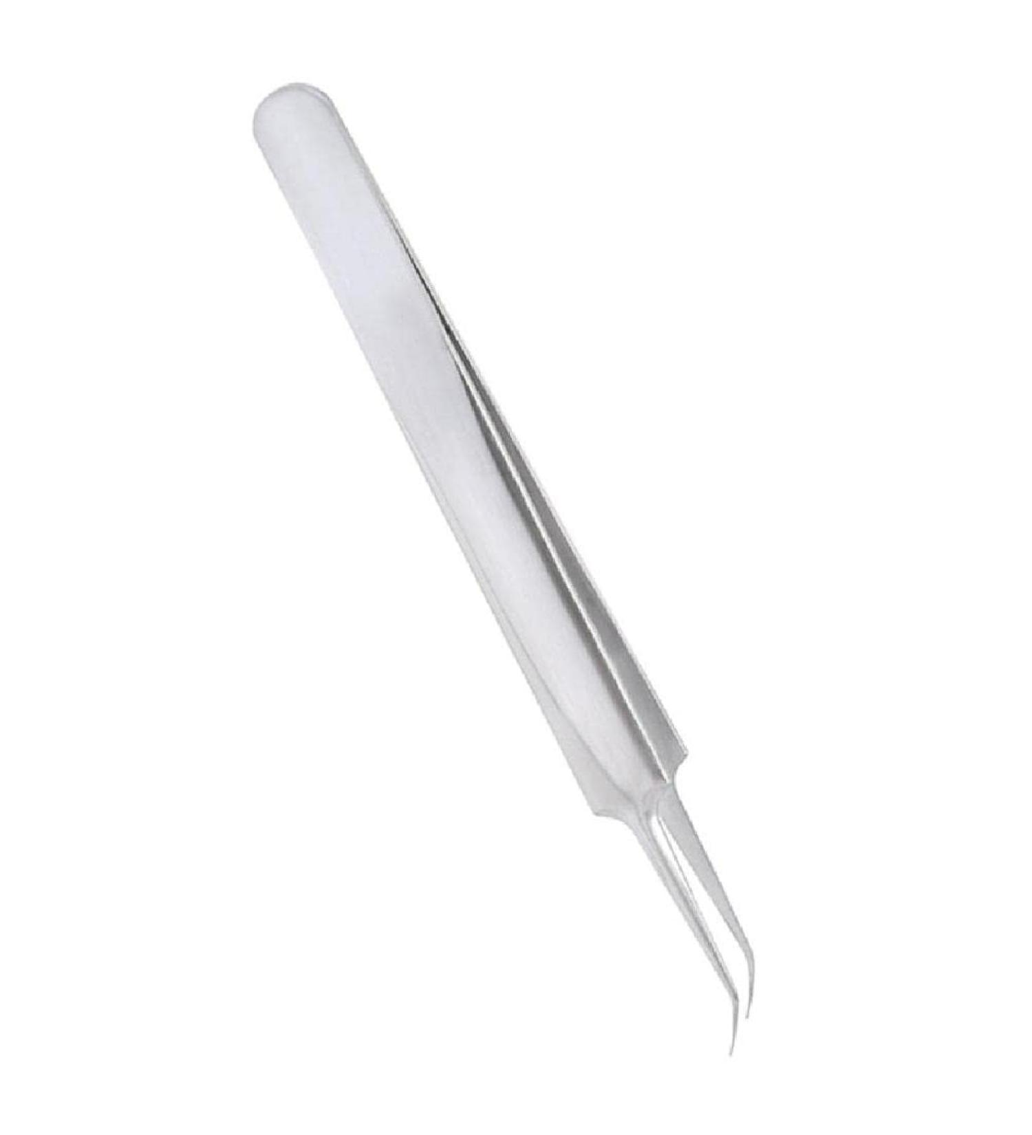 Buy Nipper Volume Eyelash Tweezers - Stainless Steel Curved & Straight for Eyelashes & Eyebrows - Silver Blasted Head - Buy Online on GoSupps.com