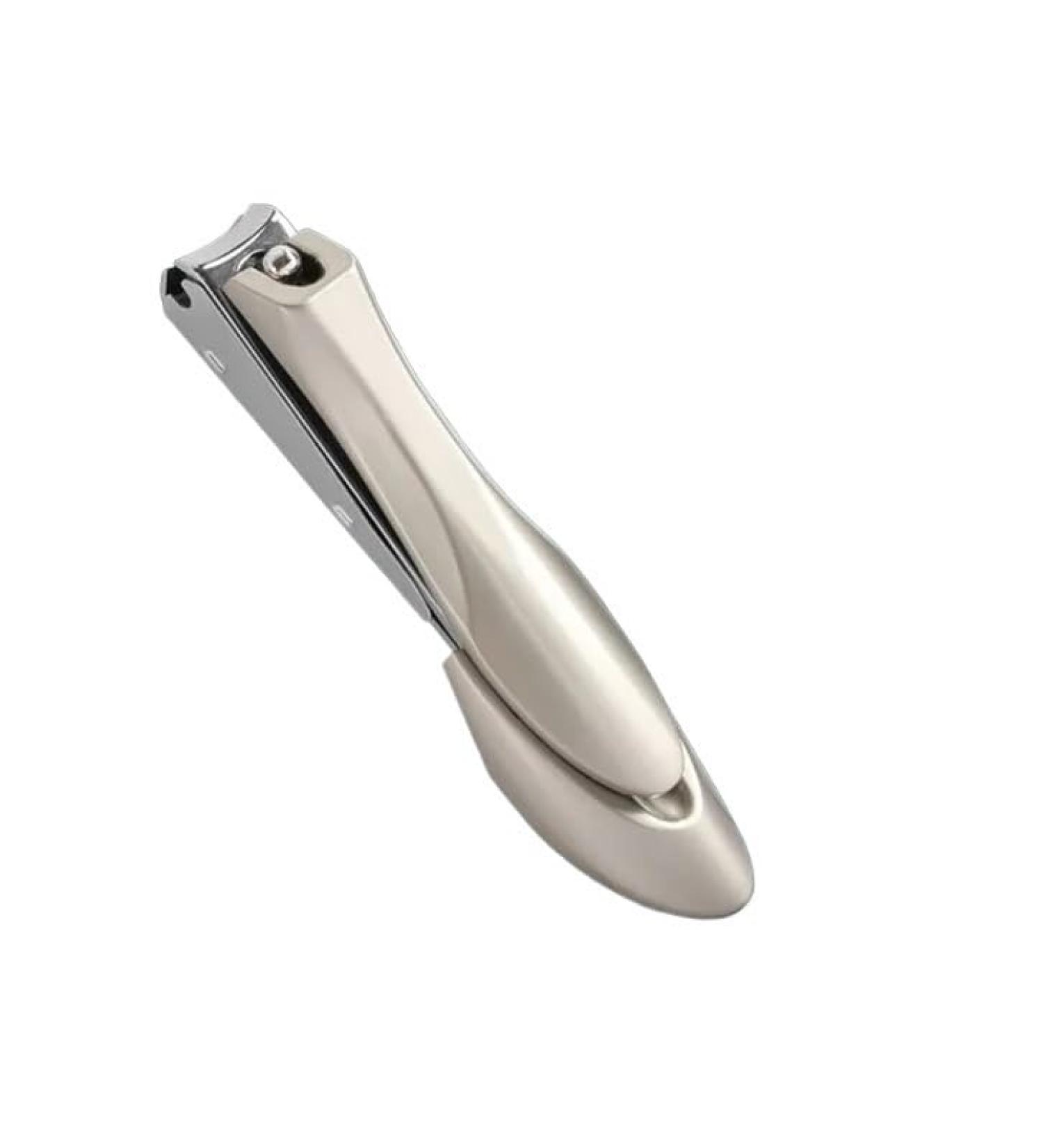 Stainless Steel Anti-Splash Nail Clippers - Bionics Design Manicure & Pedicure Tool for A Perfect Trim (Color : M)