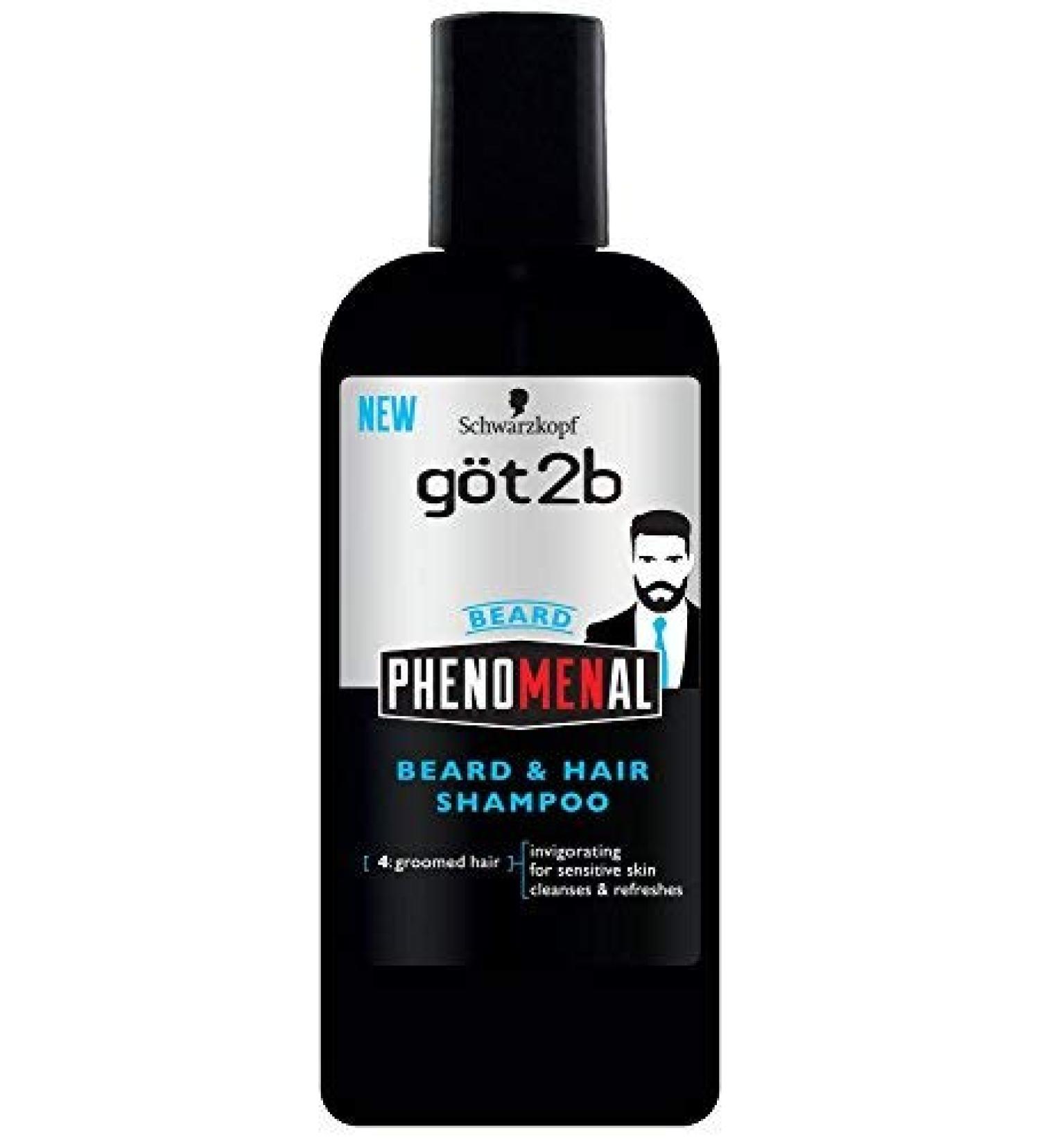 Got2b PhenoMENal Beard and Hair Shampoo, 8.4 Ounce