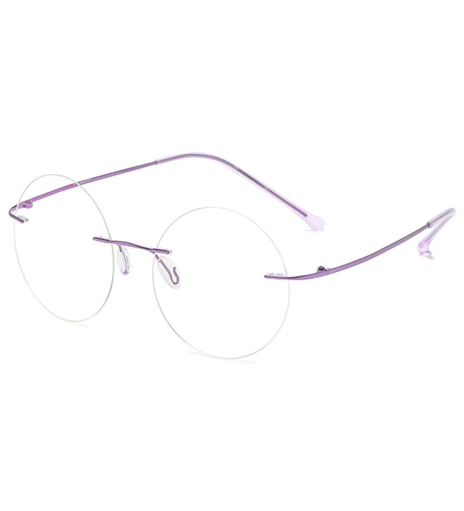 Shop Magimodac Round Reading Glasses for Men & Women - Borderless Blue Light Filter Titanium Glasses - 3.0 Diopter Visual Aid - Buy Online on GoSupps.com