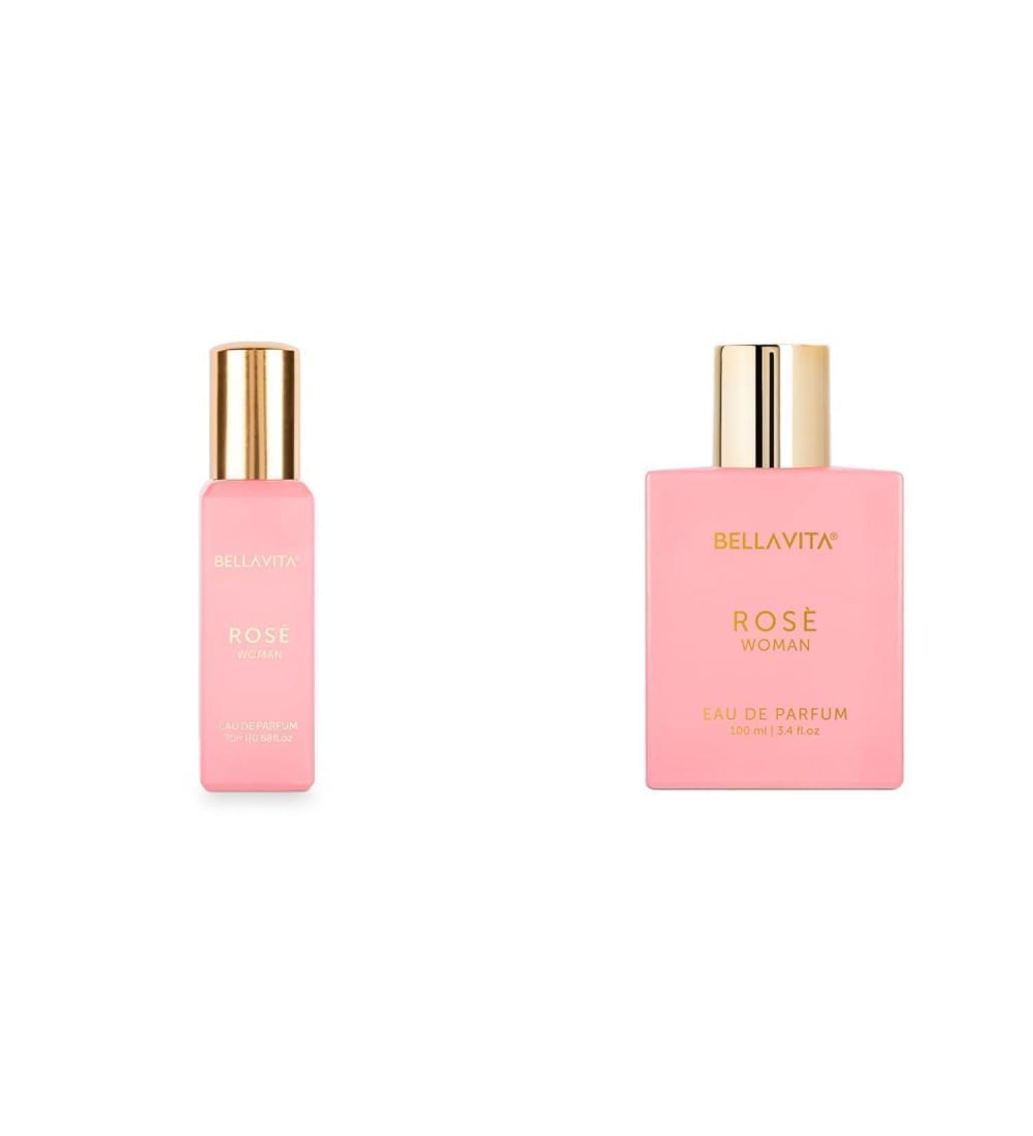 Luxury Rose Woman Eau De Parfum Rose Liquid Perfume For Women With Black Currant Vanilla Jasminefloral & Sweet Edp Long Lasting Fragrance Scent 100 Ml (3.4 fl.oz.) 20 Ml (0.68 fl.oz.)